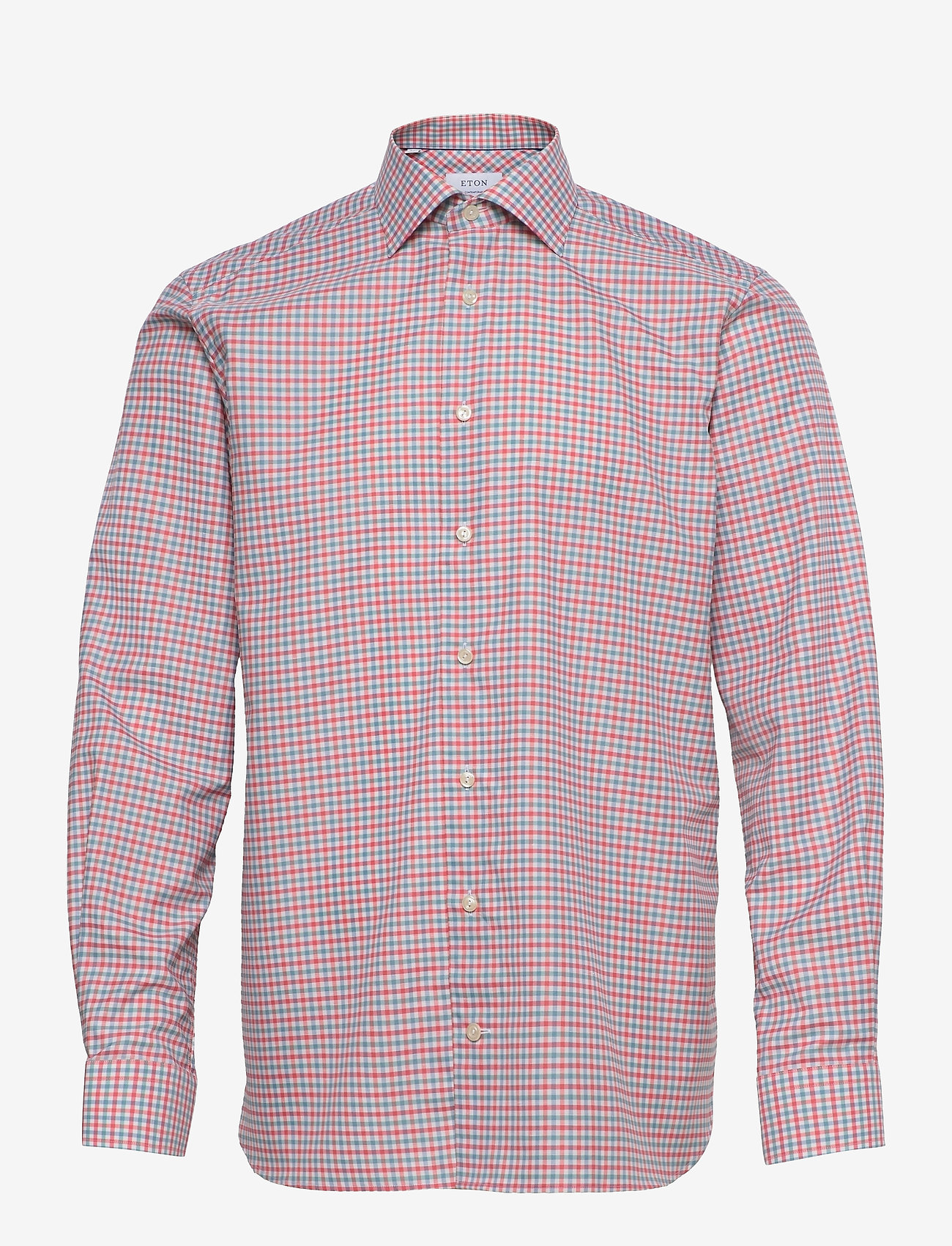 Eton - Beige twill shirt - orange - 0