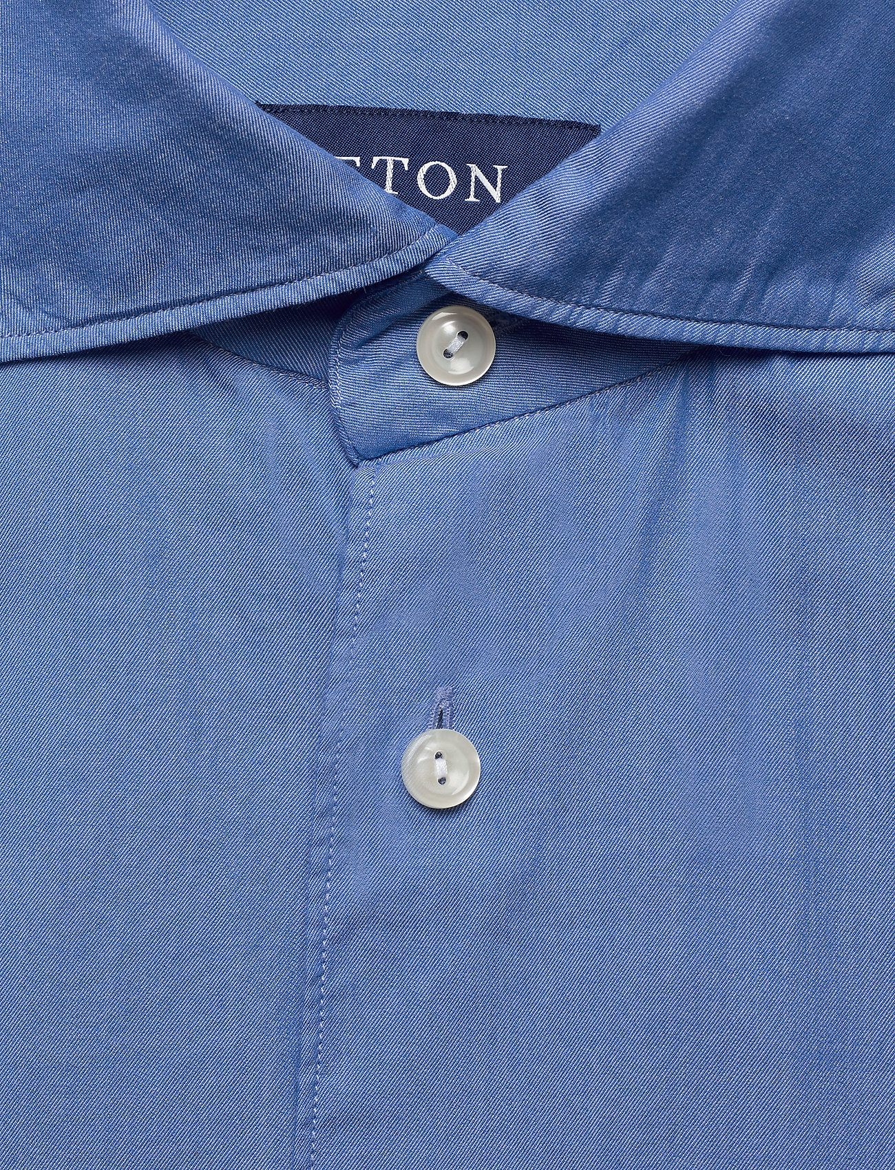 Eton - Blue twill shirt – soft - blue - 3