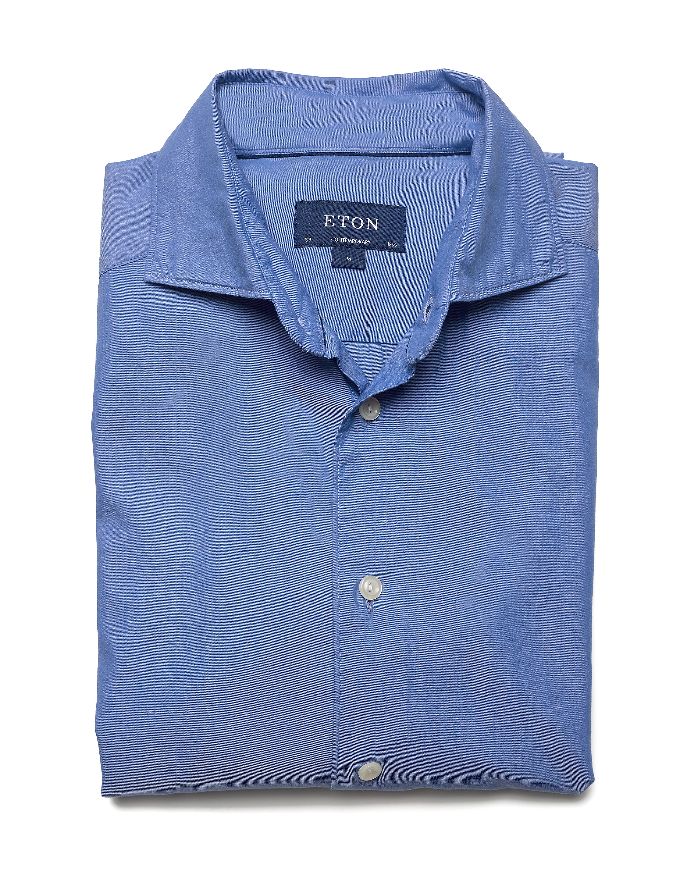 Eton - Blue twill shirt – soft - blue - 5