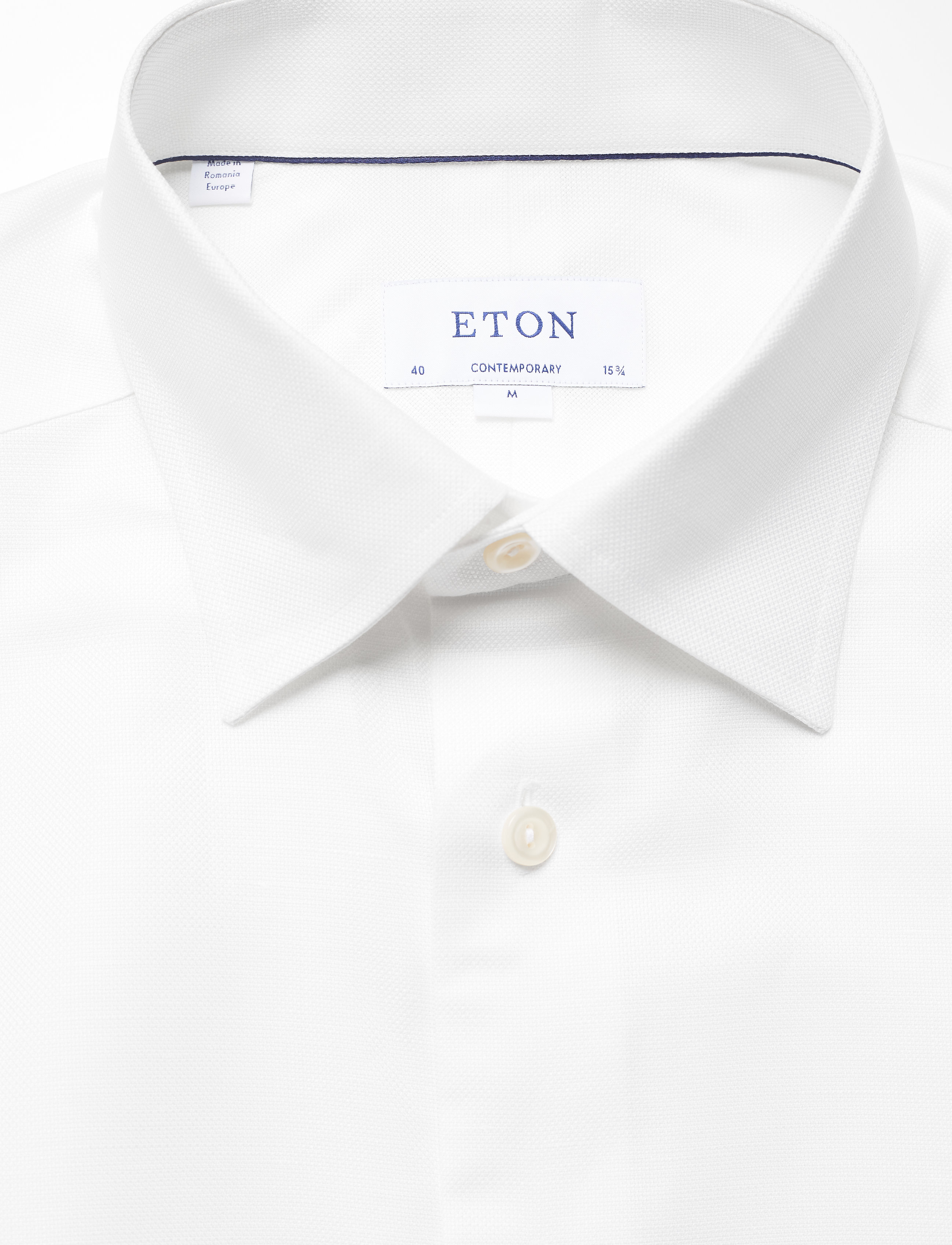 Eton - Men's shirt: Business Casual  Twill - white - 2