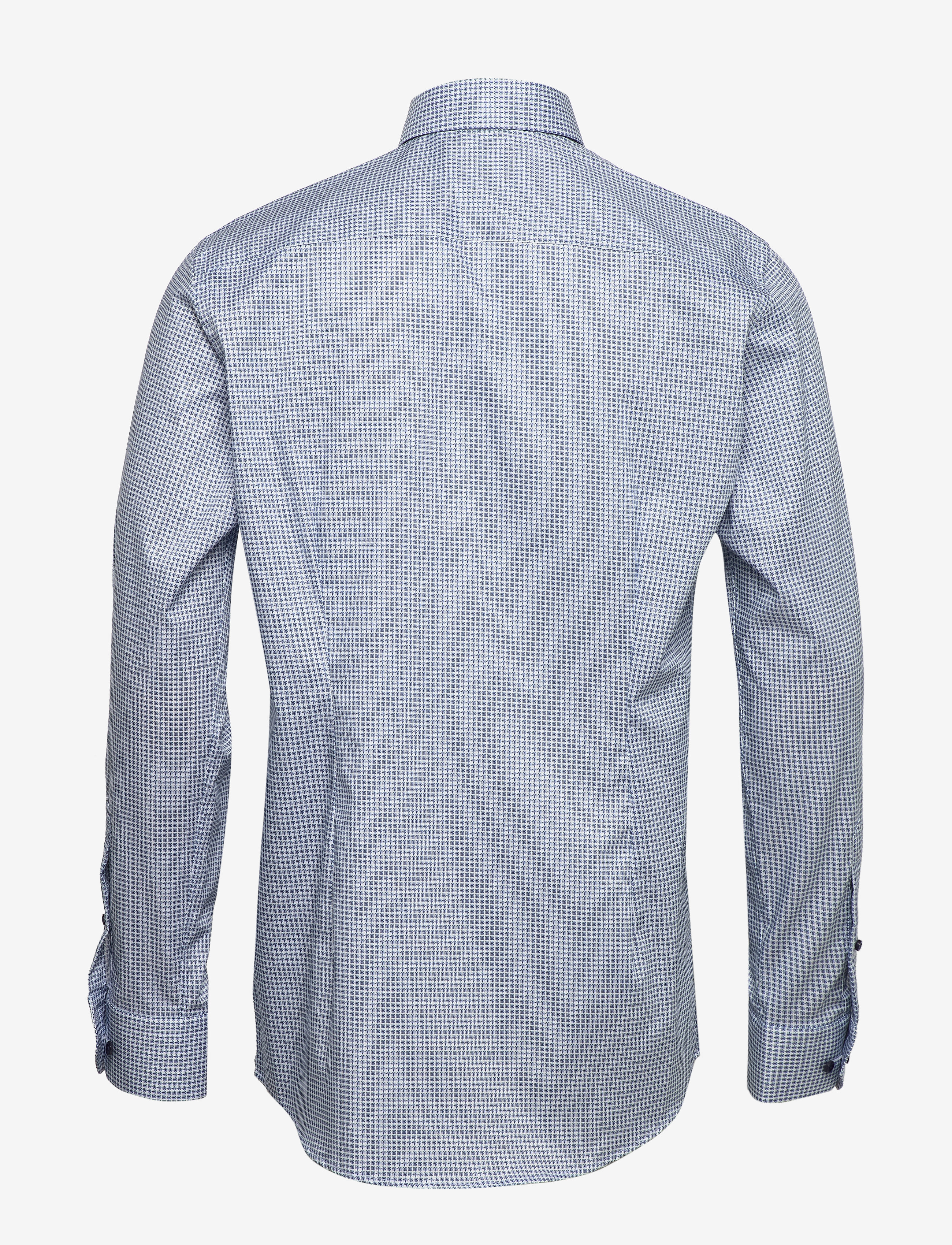Eton - Micro flower shirt - blue - 1