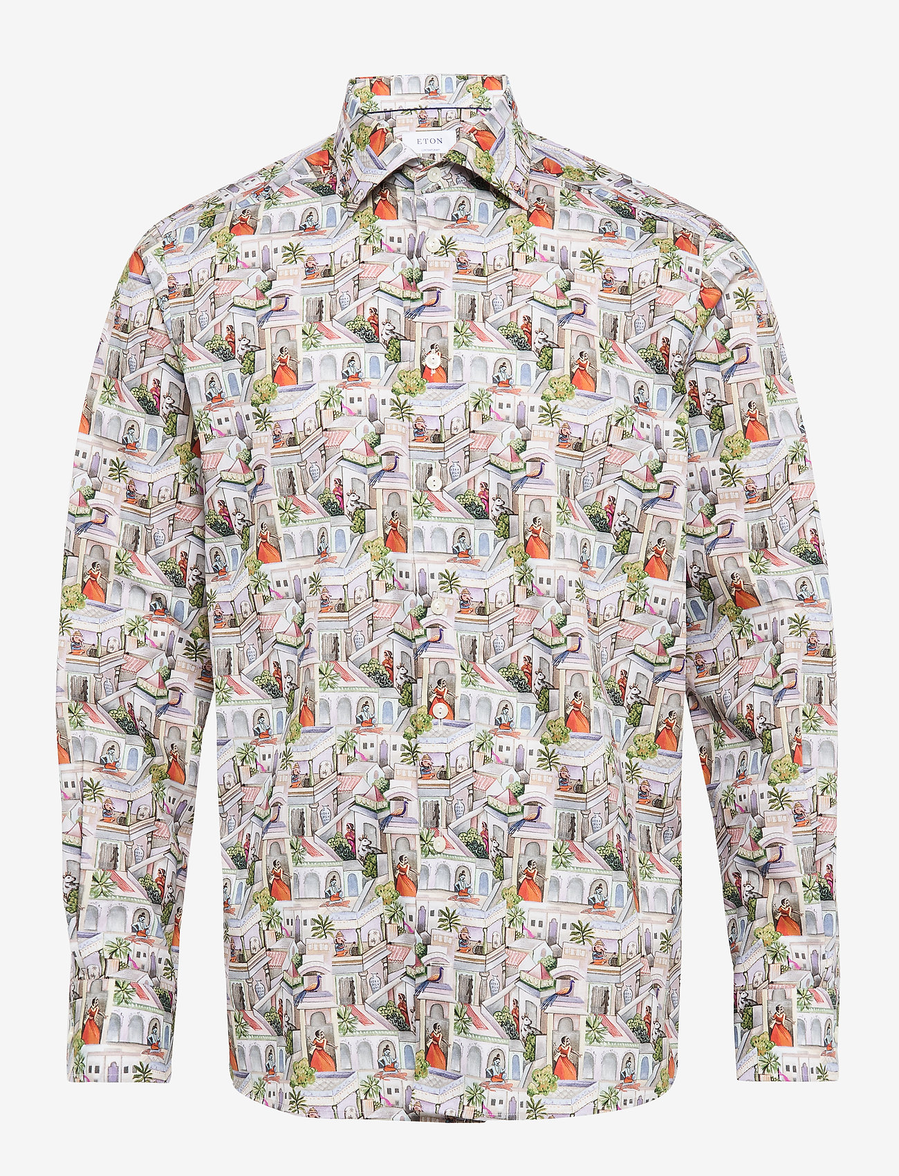 Eton - Ragamala print shirt - pink/red - 0