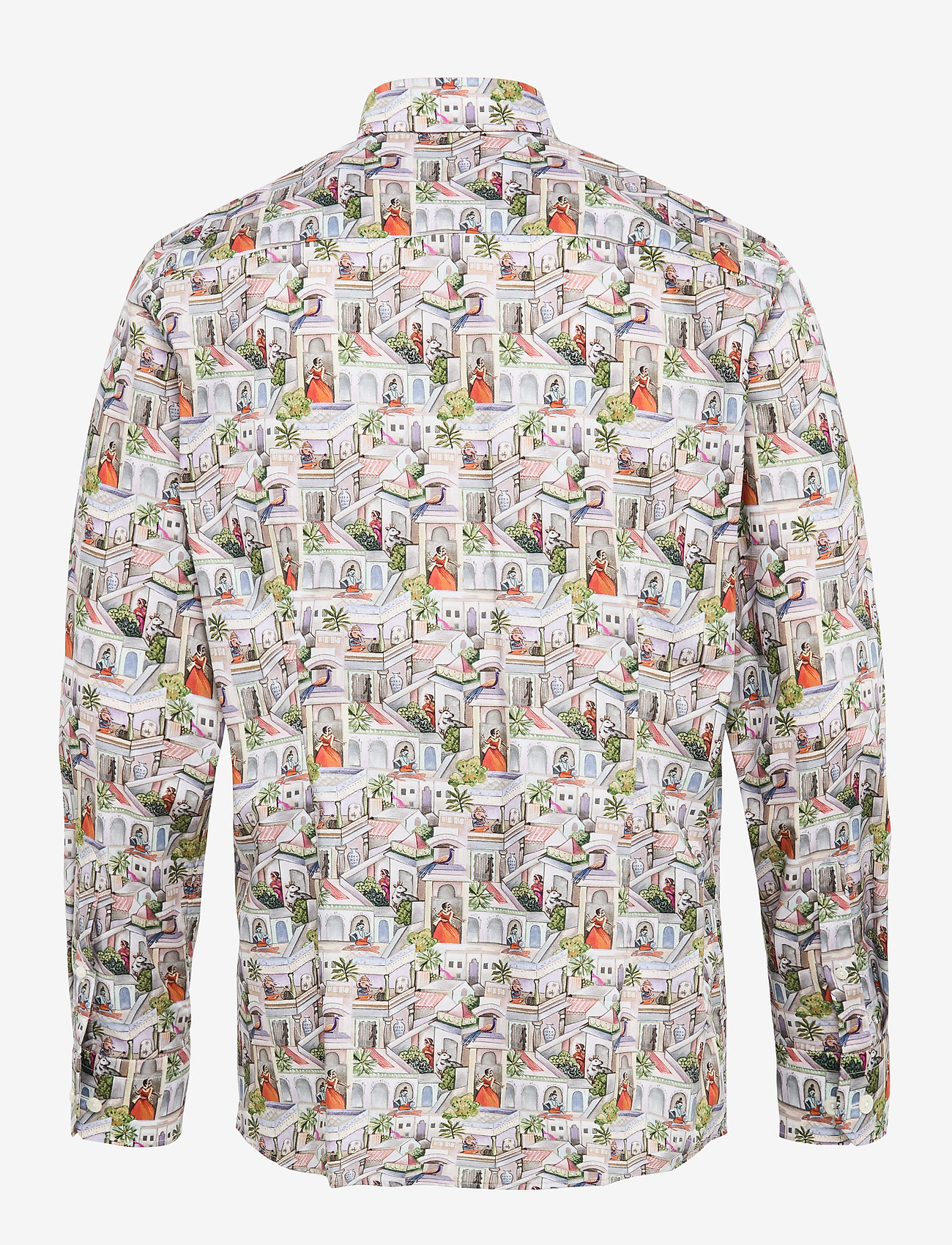 Eton - Ragamala print shirt - pink/red - 1