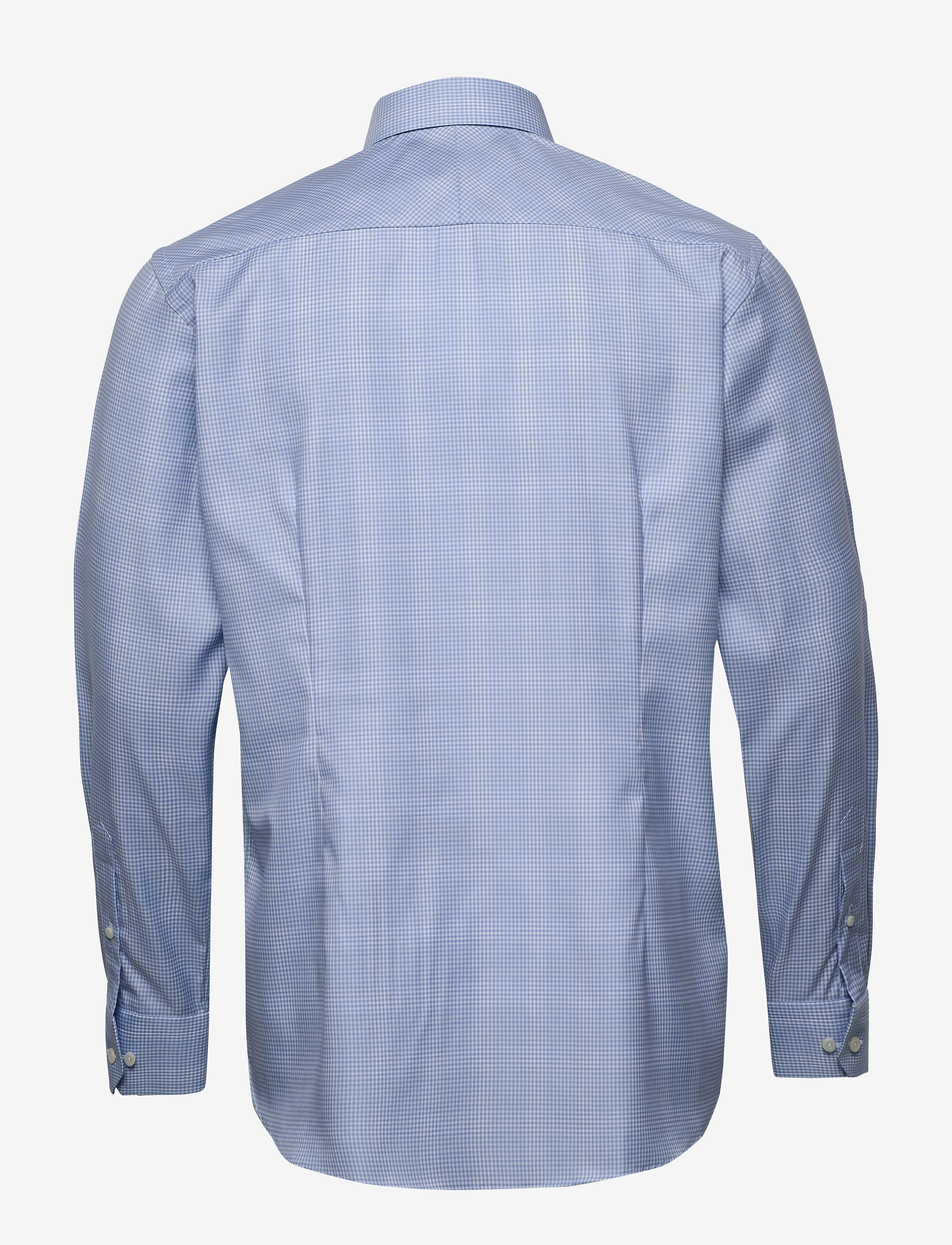Eton - Gingham cotton-tencel shirt - blue - 1