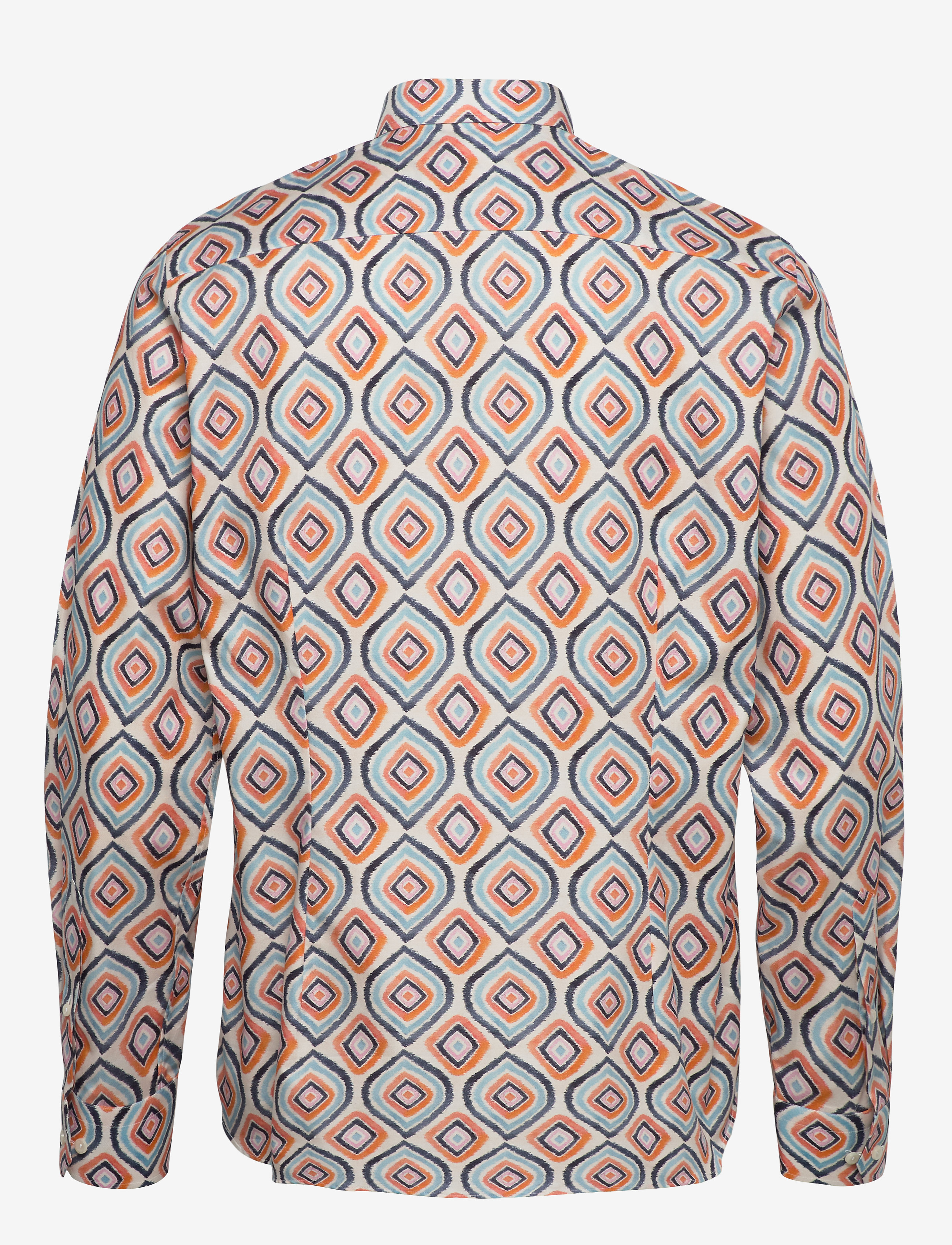 Eton - White flannel floral print shirt - white - 1