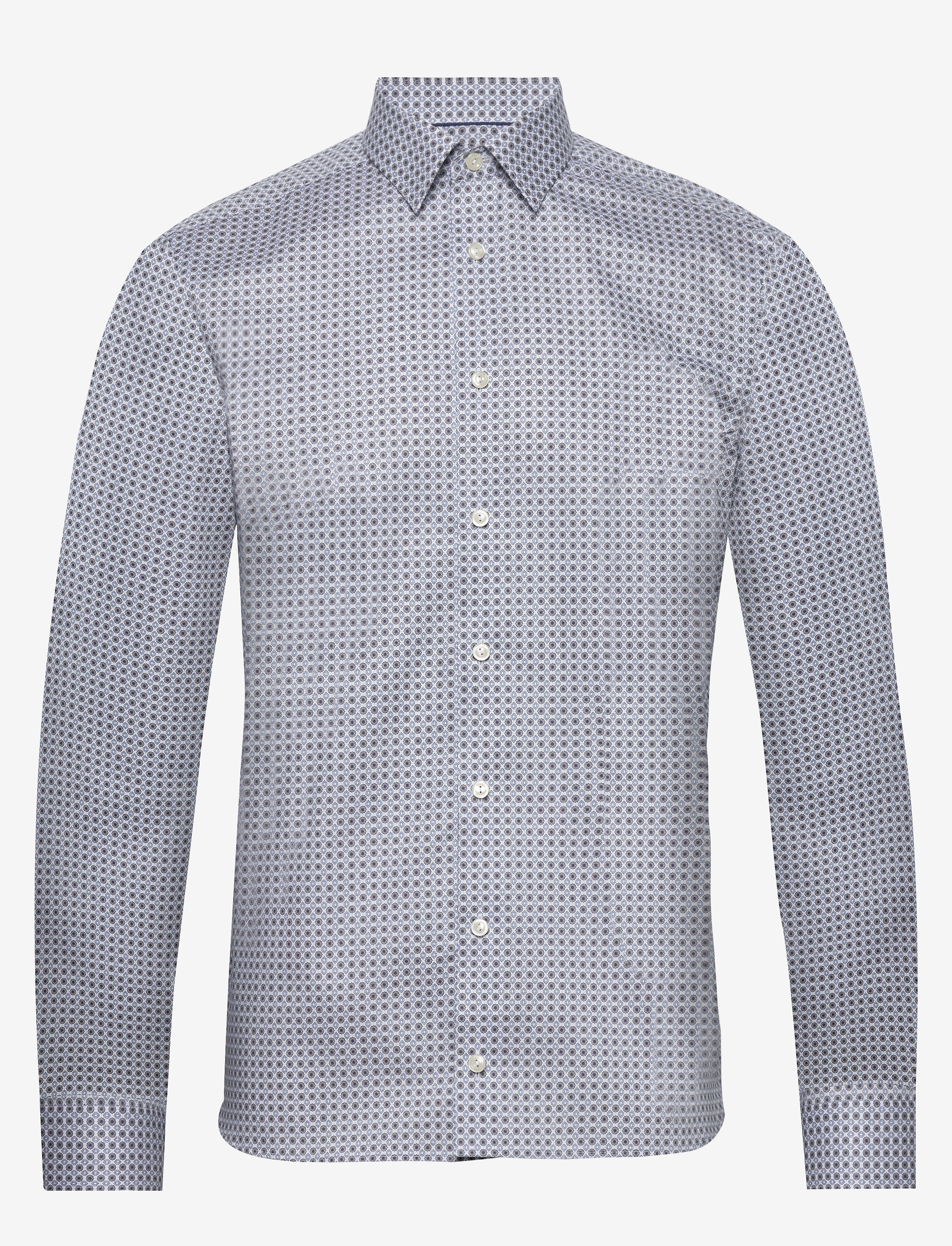 Eton - Medallions print shirt - offwhite/brown - 0