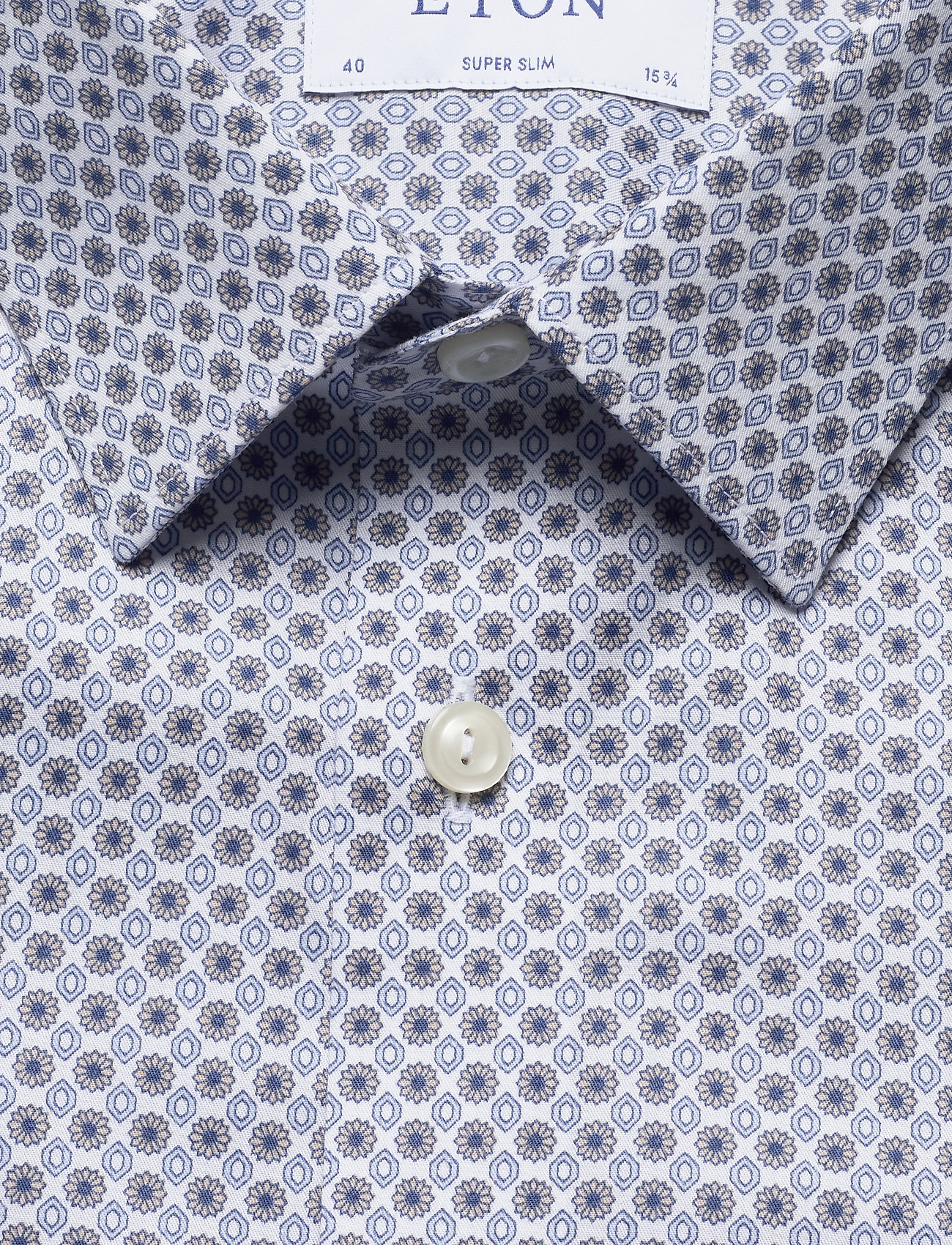 Eton - Medallions print shirt - offwhite/brown - 2