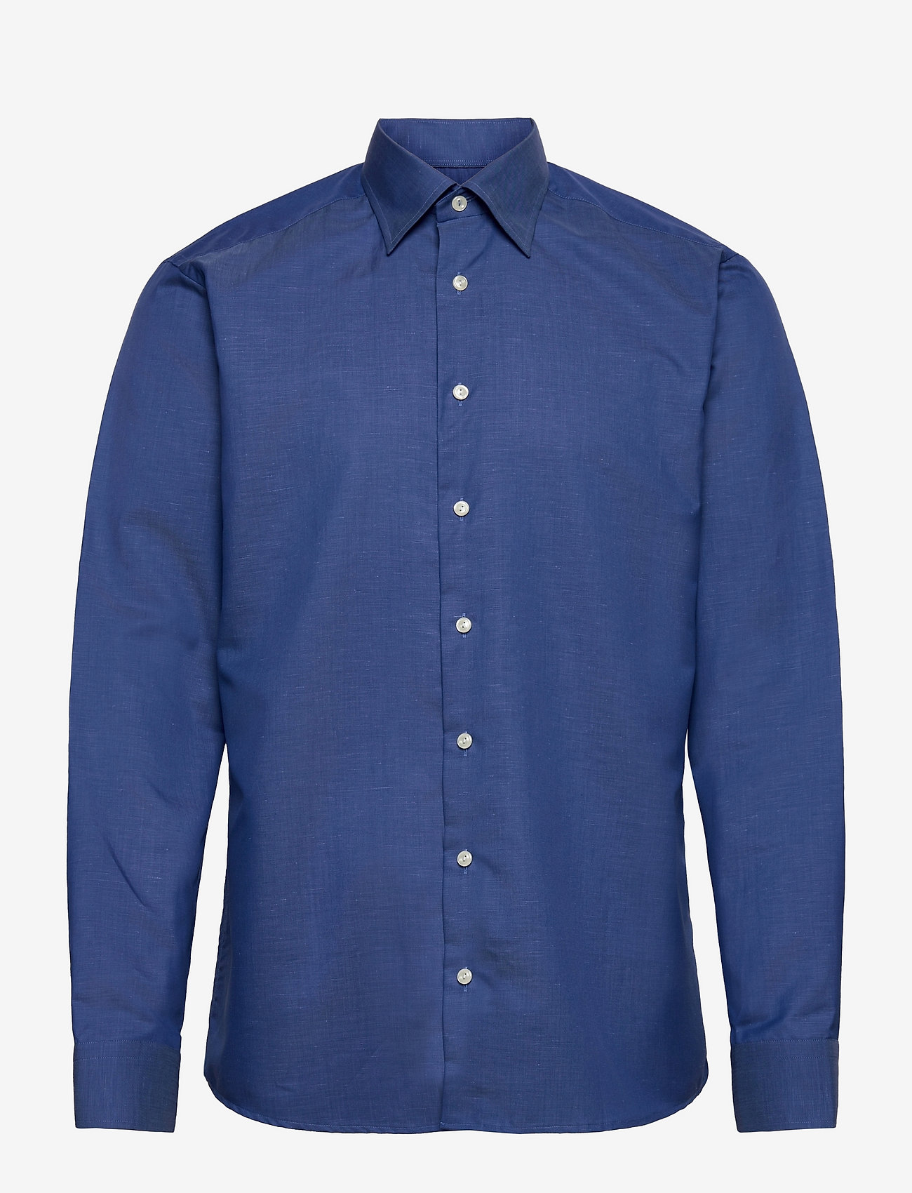 Eton - Men's shirt: Business Casual  Textured twill - dark blue - 0