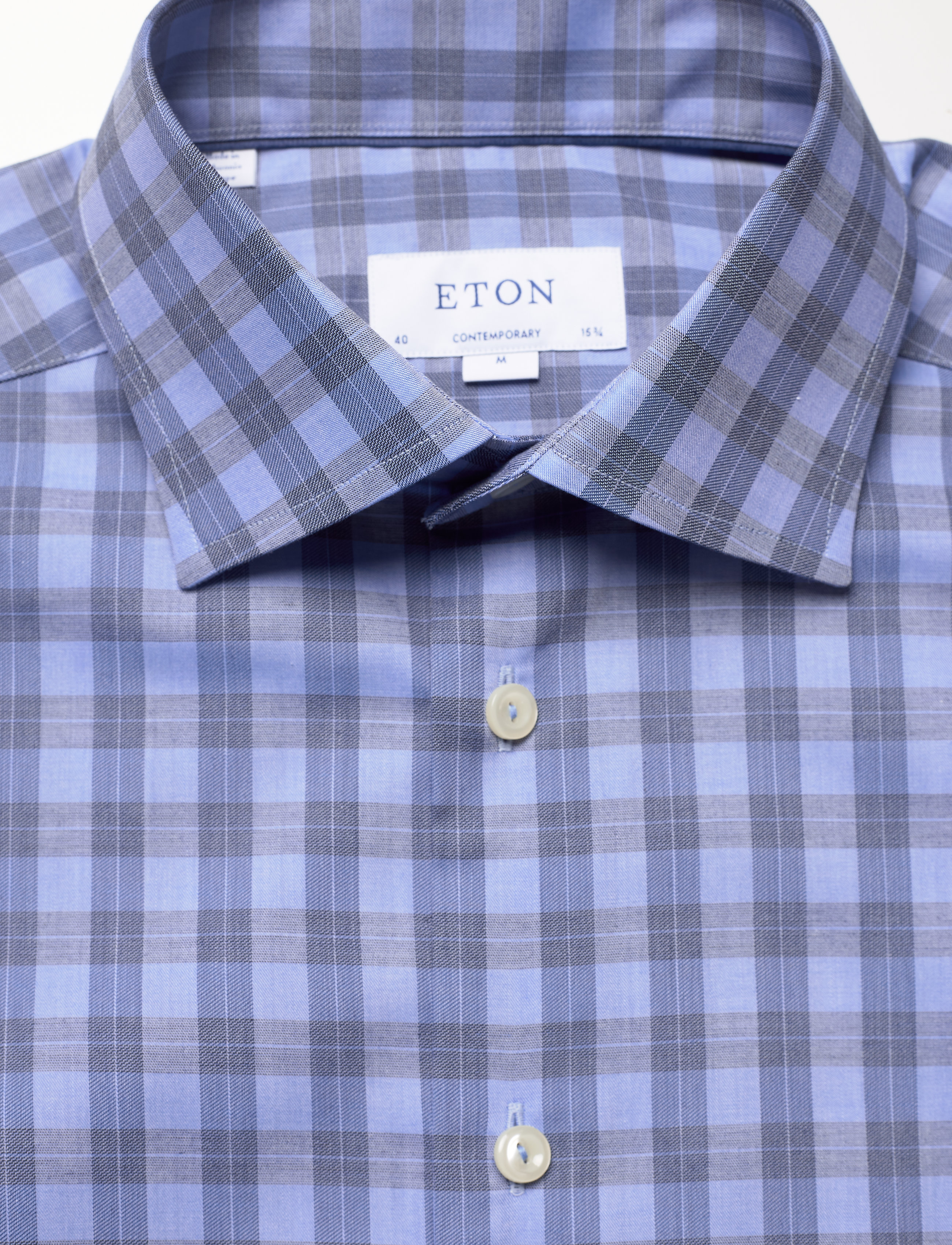 Eton - Blue twill shirt - blue - 2