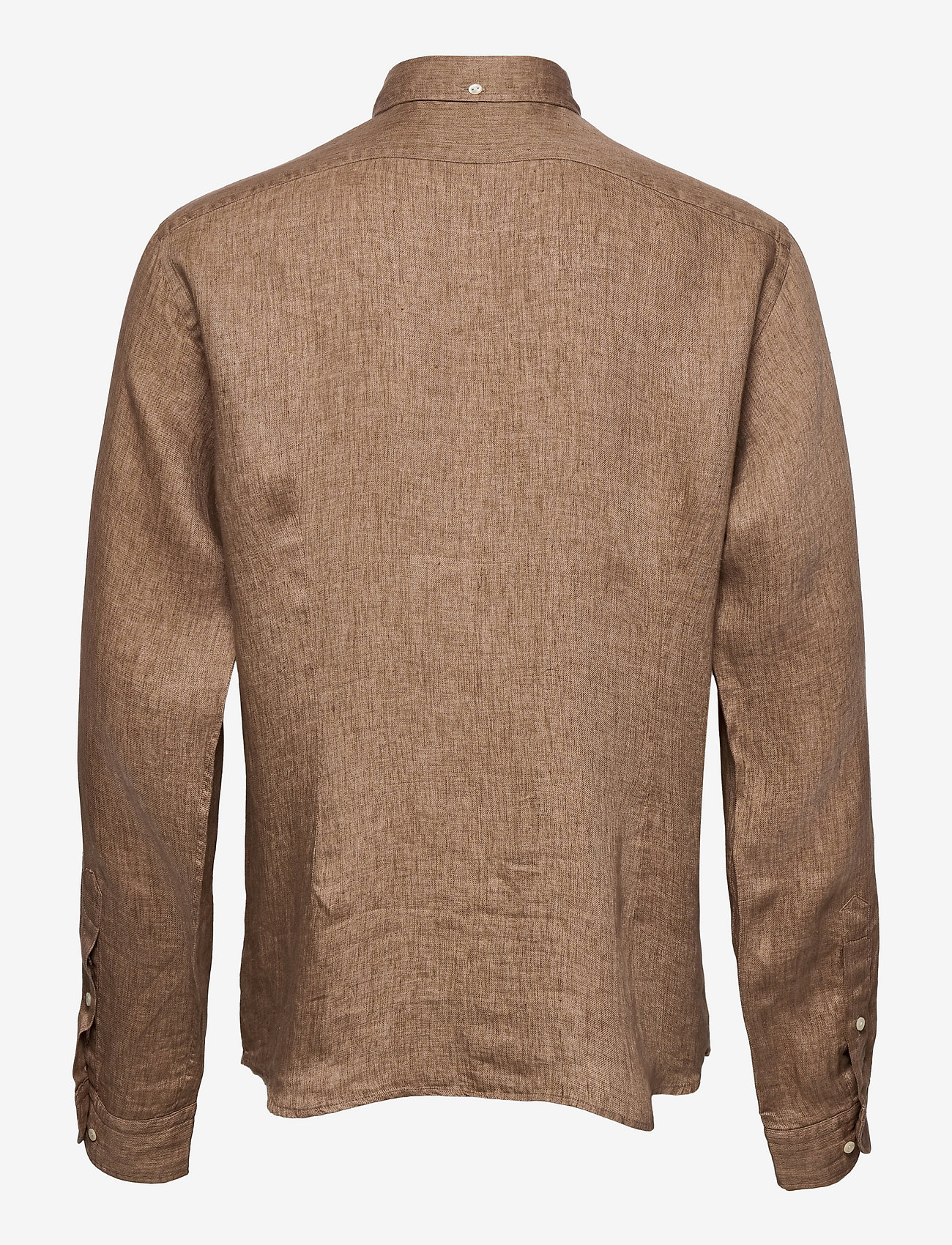 Eton - White luxe linen shirt - brown - 1