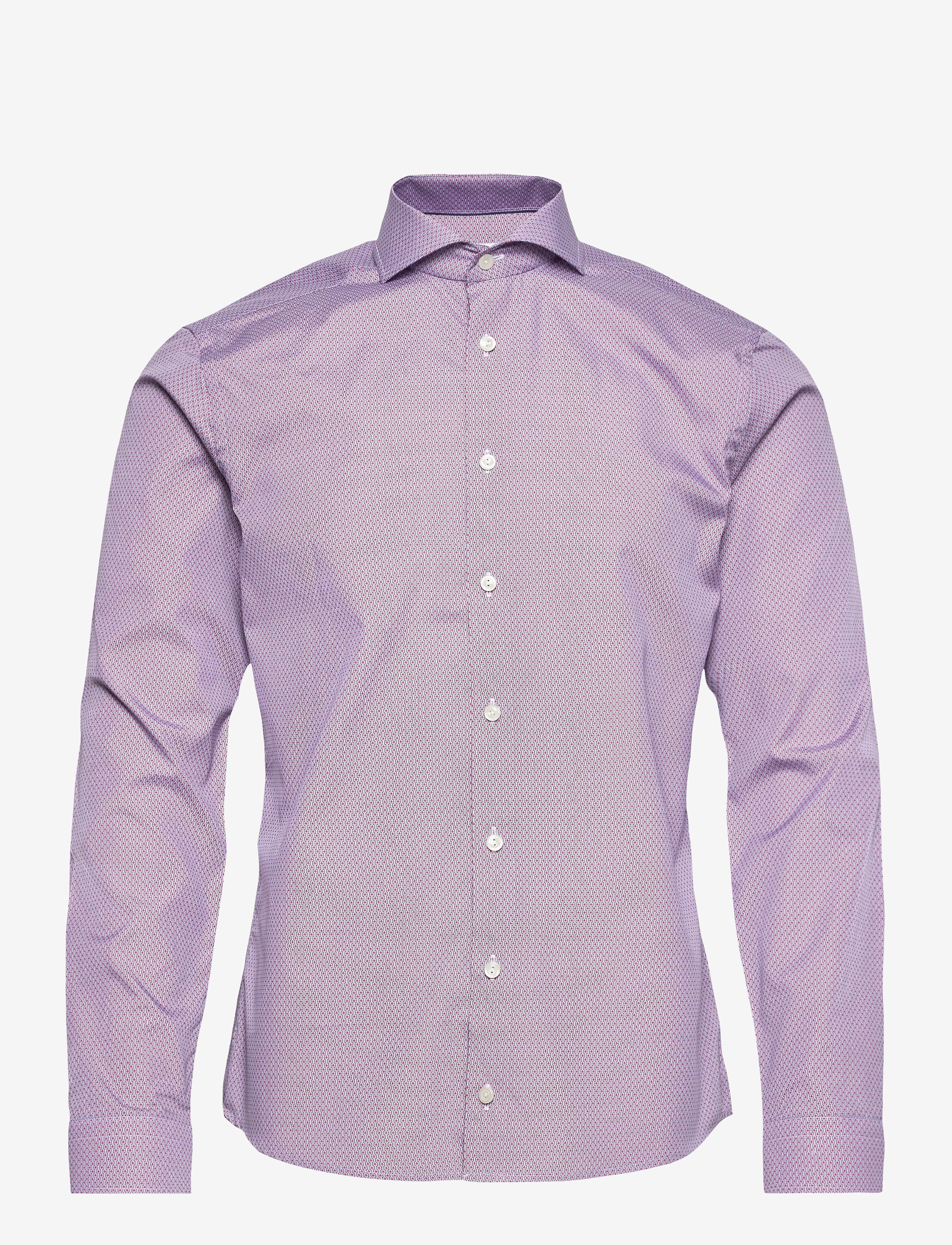 Eton - Superslim fit Pink/Red Poplin shirt - pink/red - 0