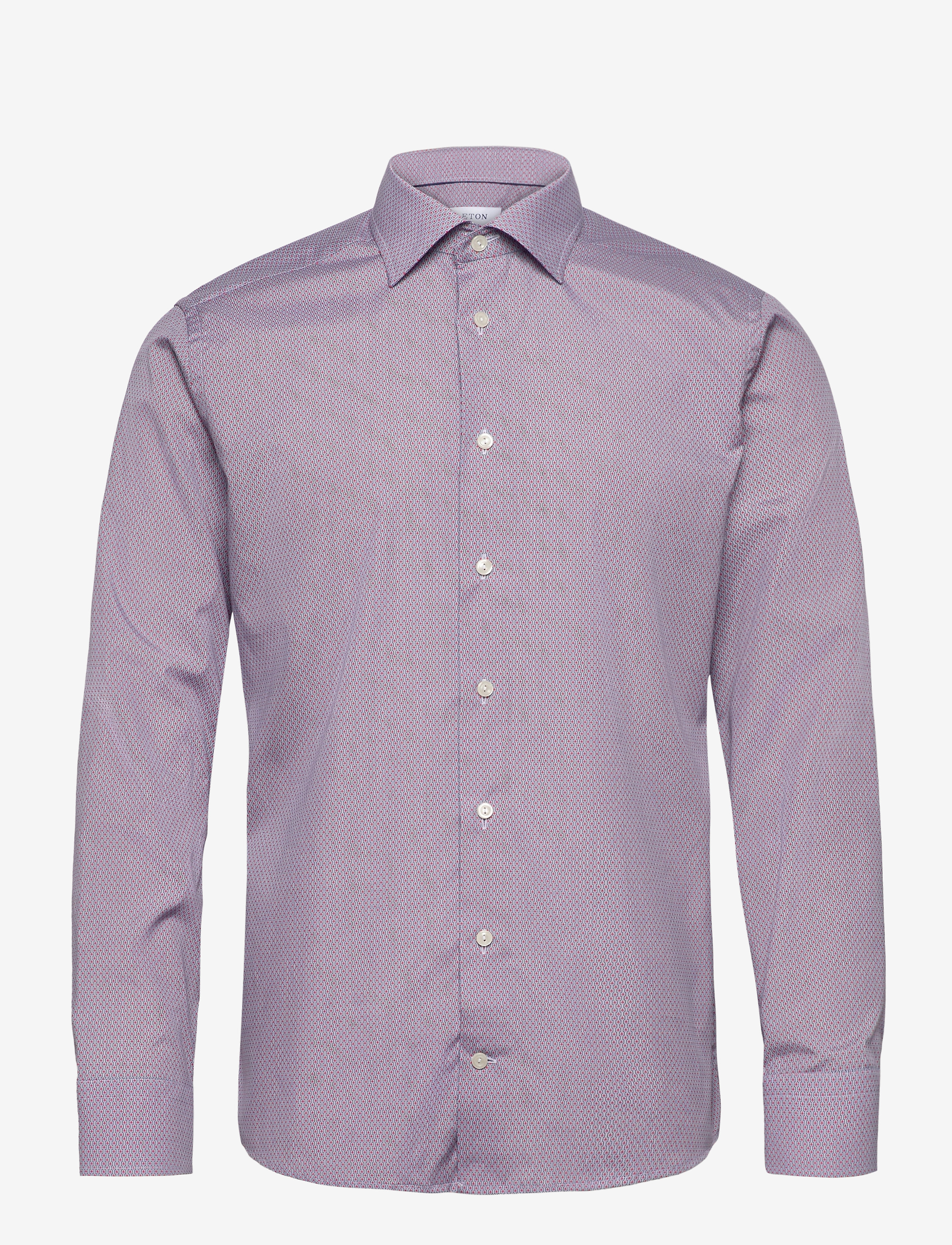 Eton - Slim fit Pink/Red Poplin shirt - pink/red - 0
