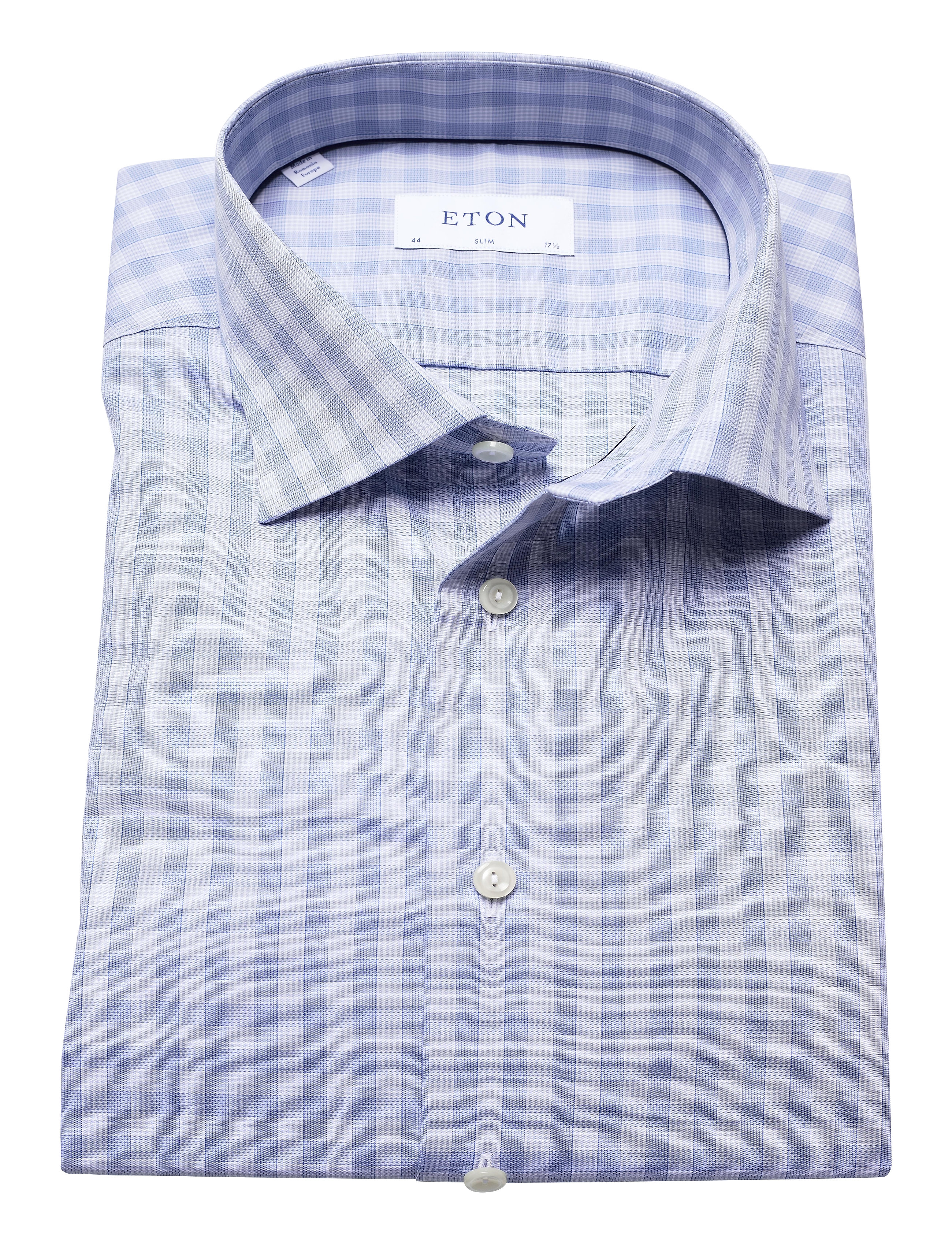 Eton - Slim fit Blue Poplin shirt - blue - 4