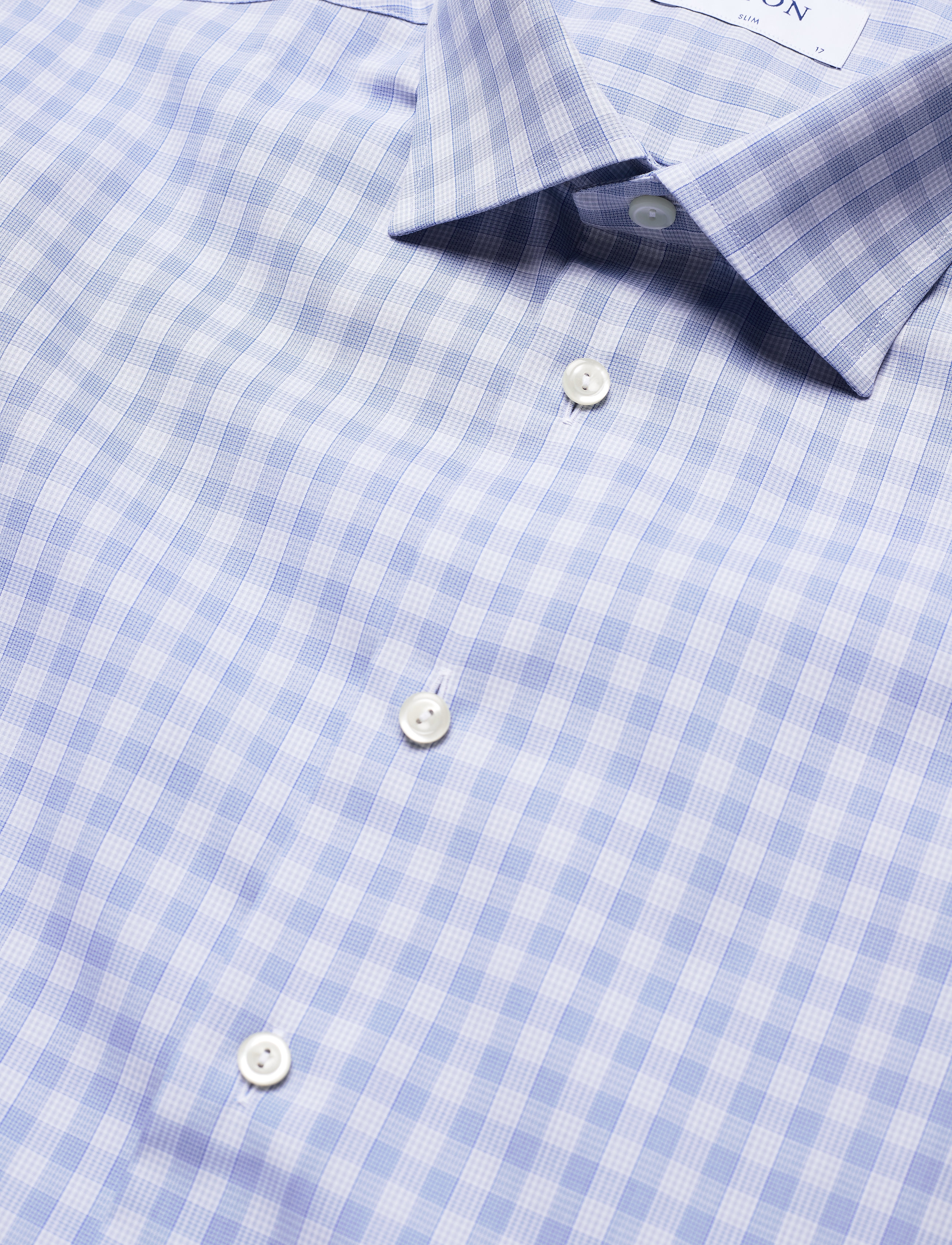 Eton - Slim fit Blue Poplin shirt - blue - 3
