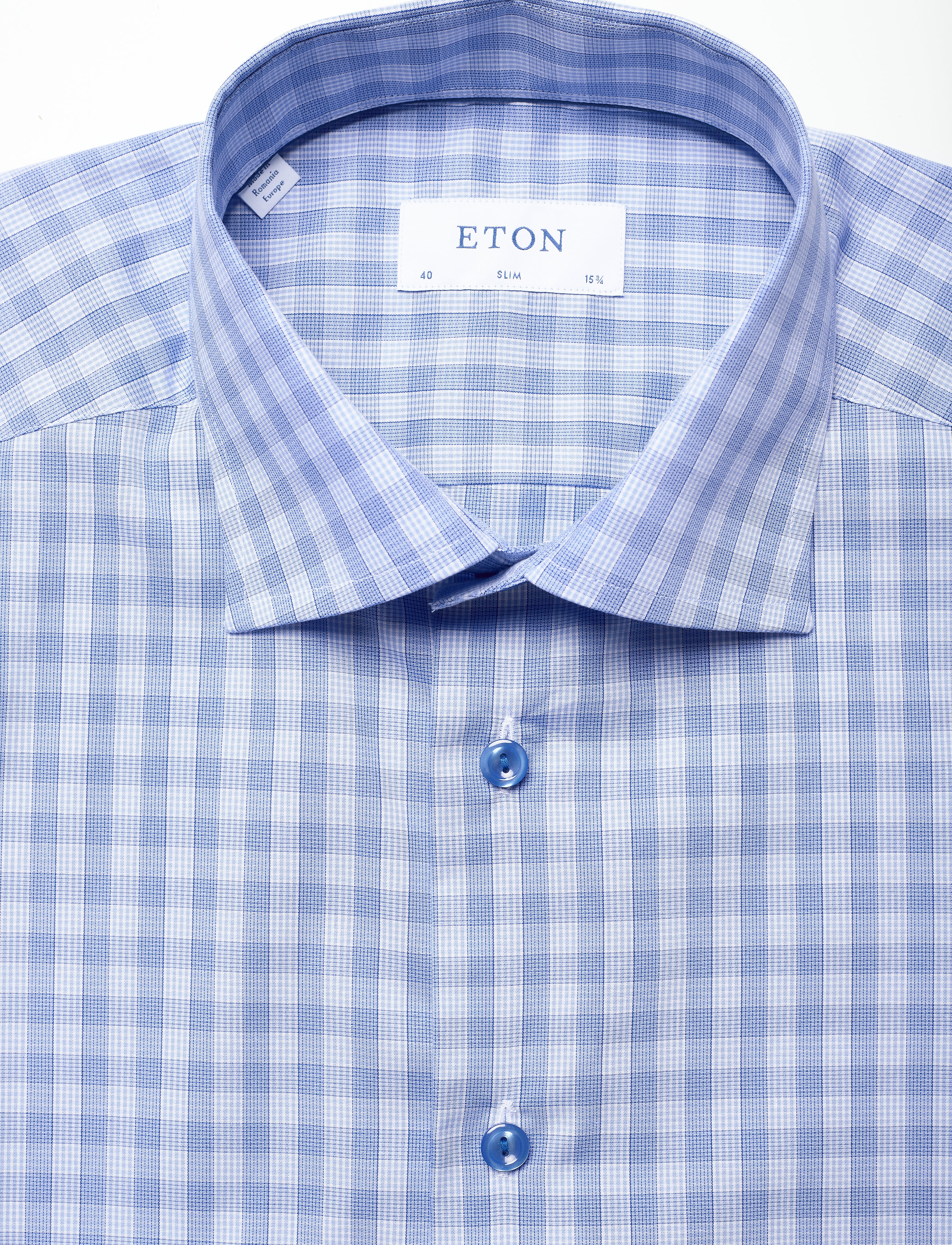 Eton - Slim fit Blue Poplin shirt - blue - 2