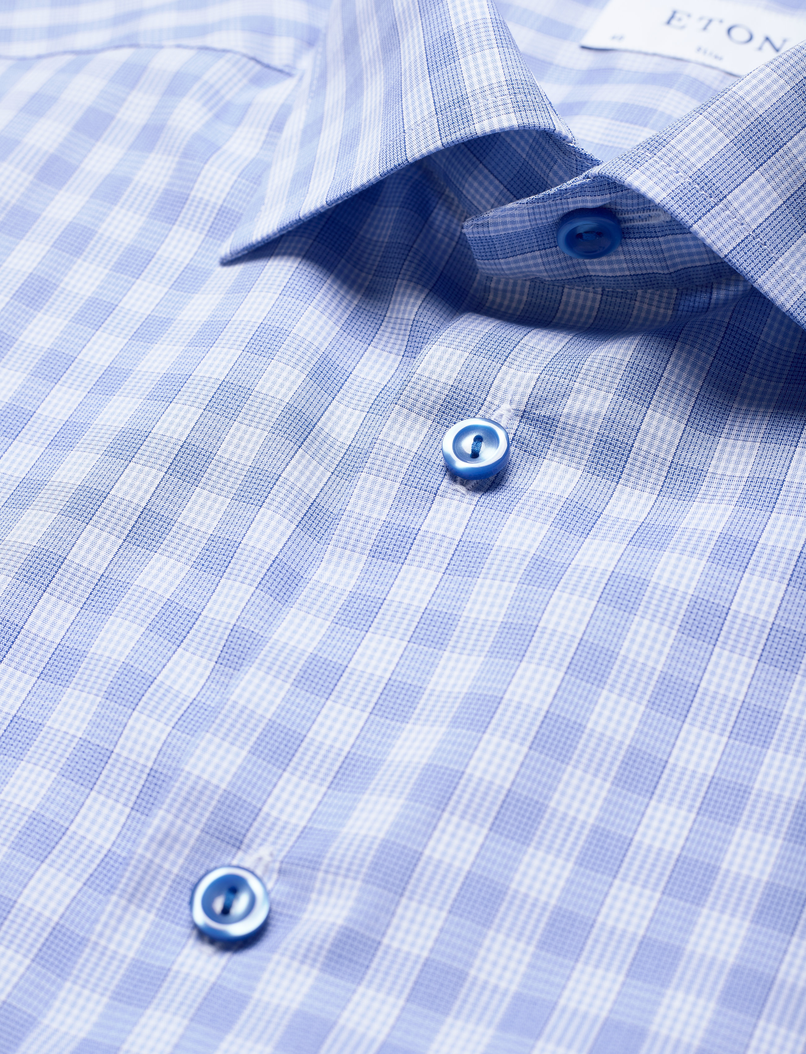 Eton - Slim fit Blue Poplin shirt - blue - 3