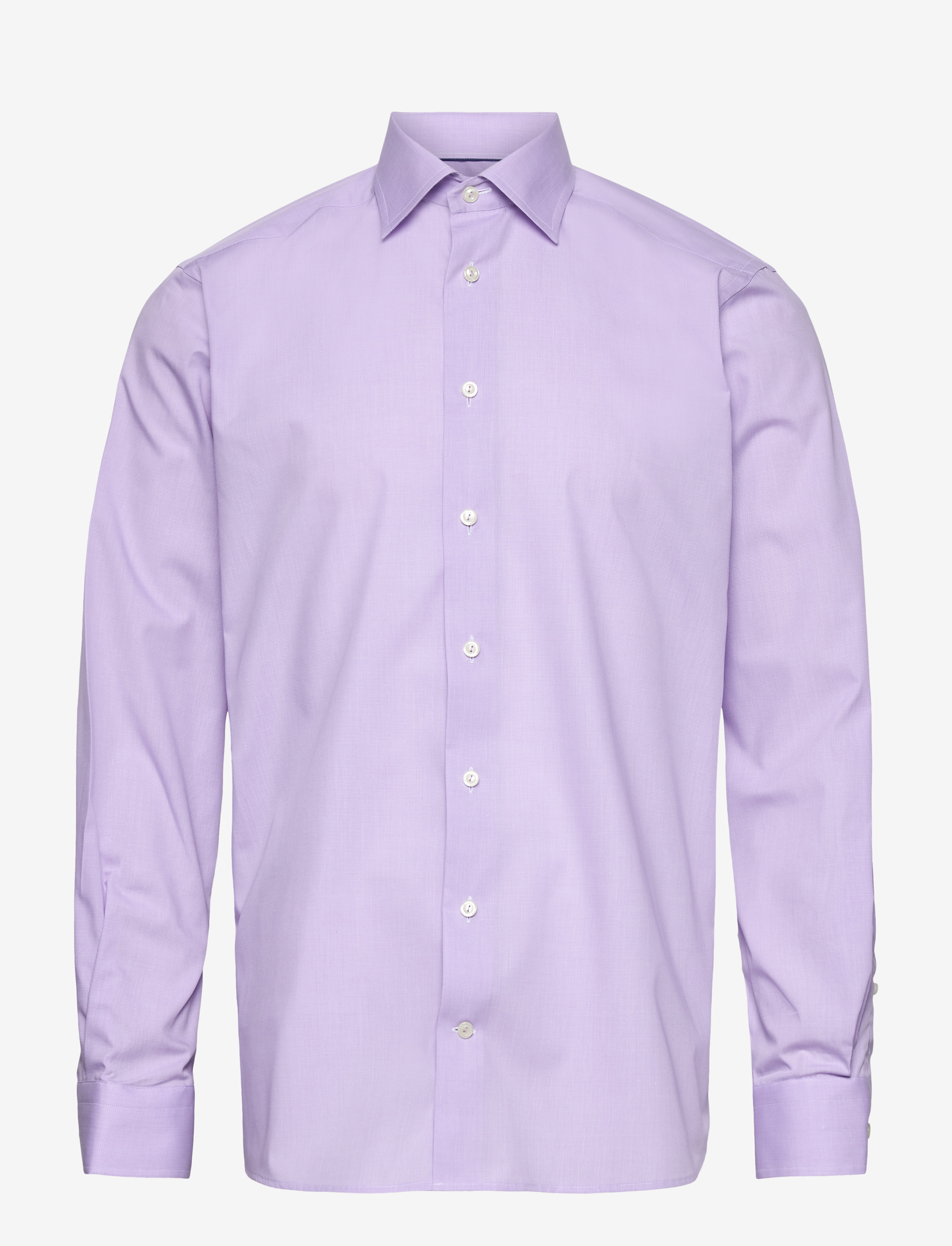 Eton - Contemporary fit Purple Poplin shirt - purple - 0