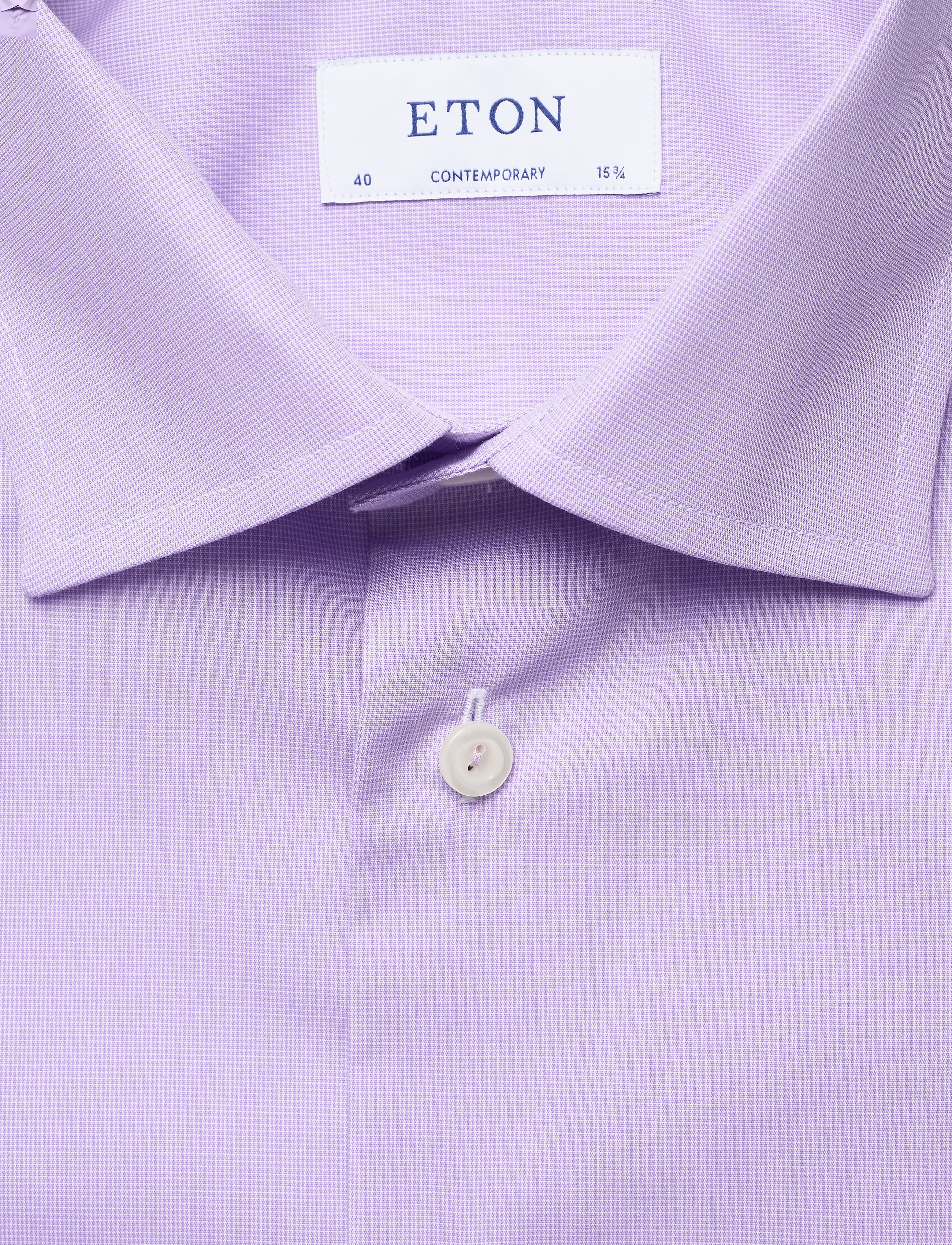 Eton - Contemporary fit Purple Poplin shirt - purple - 2