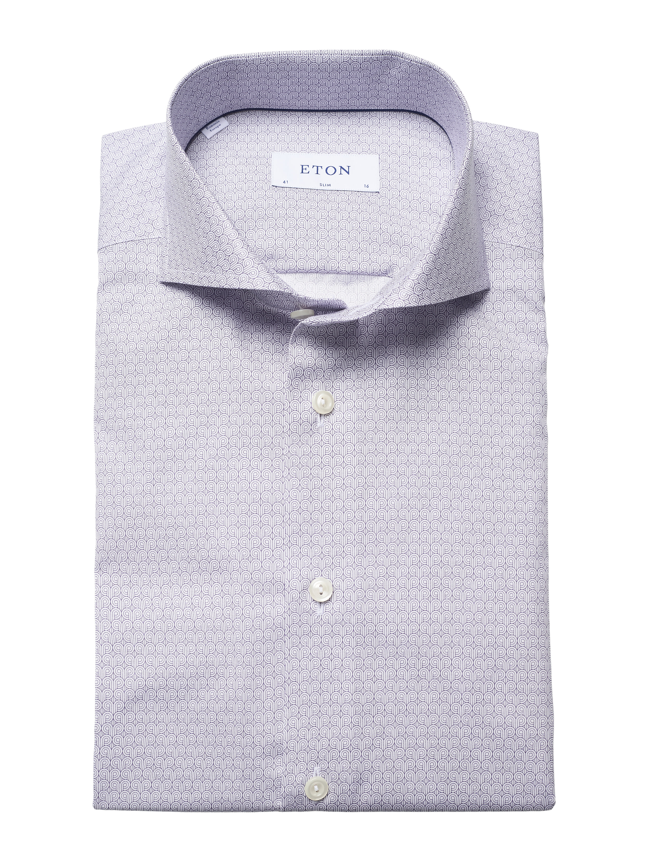 Eton - Slim fit Blue Poplin shirt - blue - 4