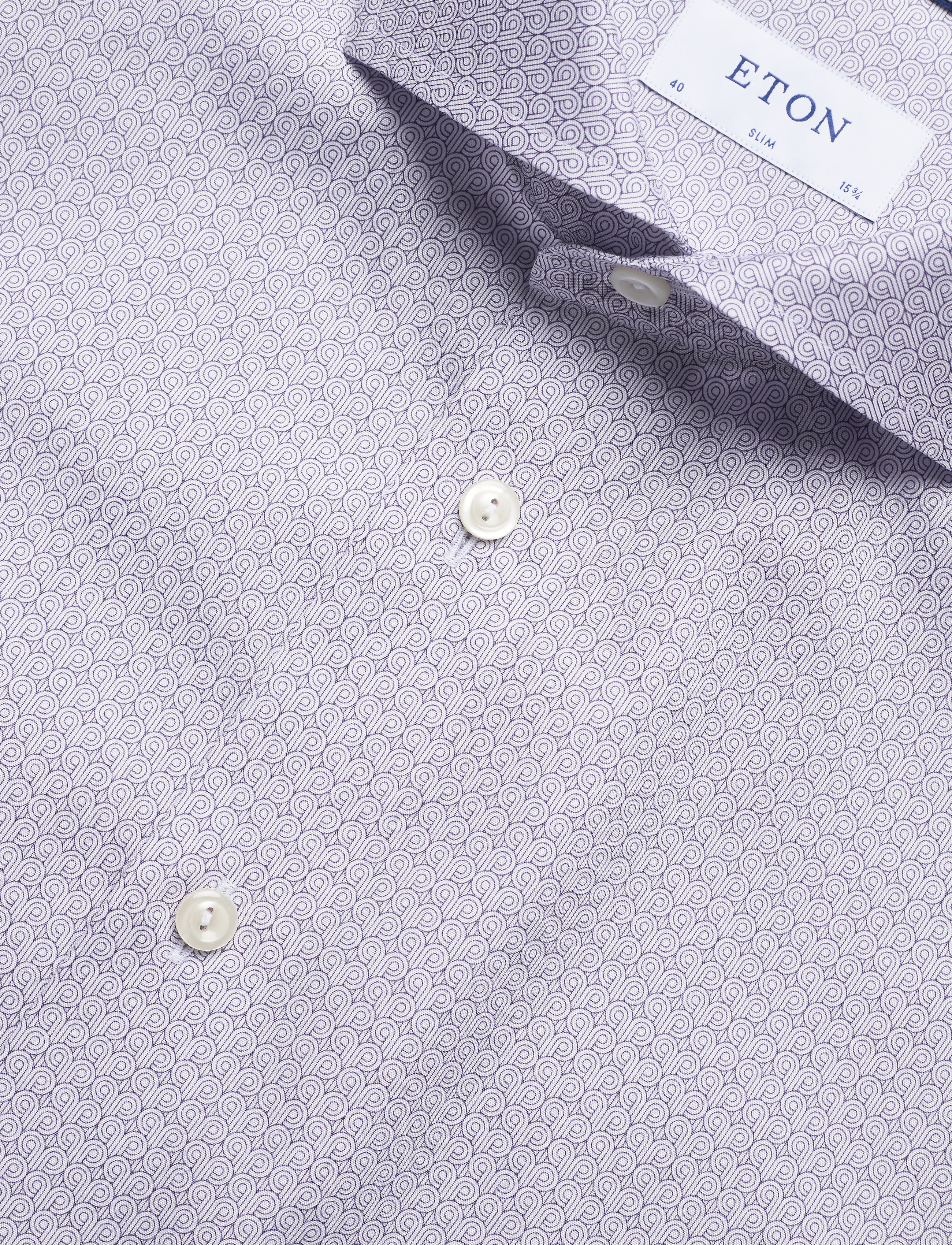 Eton - Slim fit Blue Poplin shirt - blue - 3