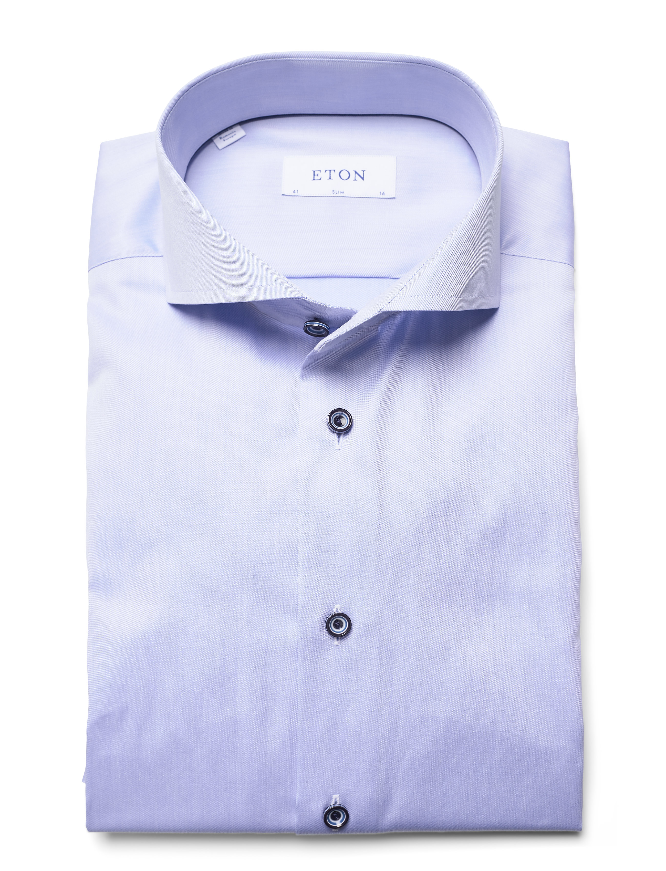 Eton - Slim fit Blue Signature Twill shirt - blue - 4