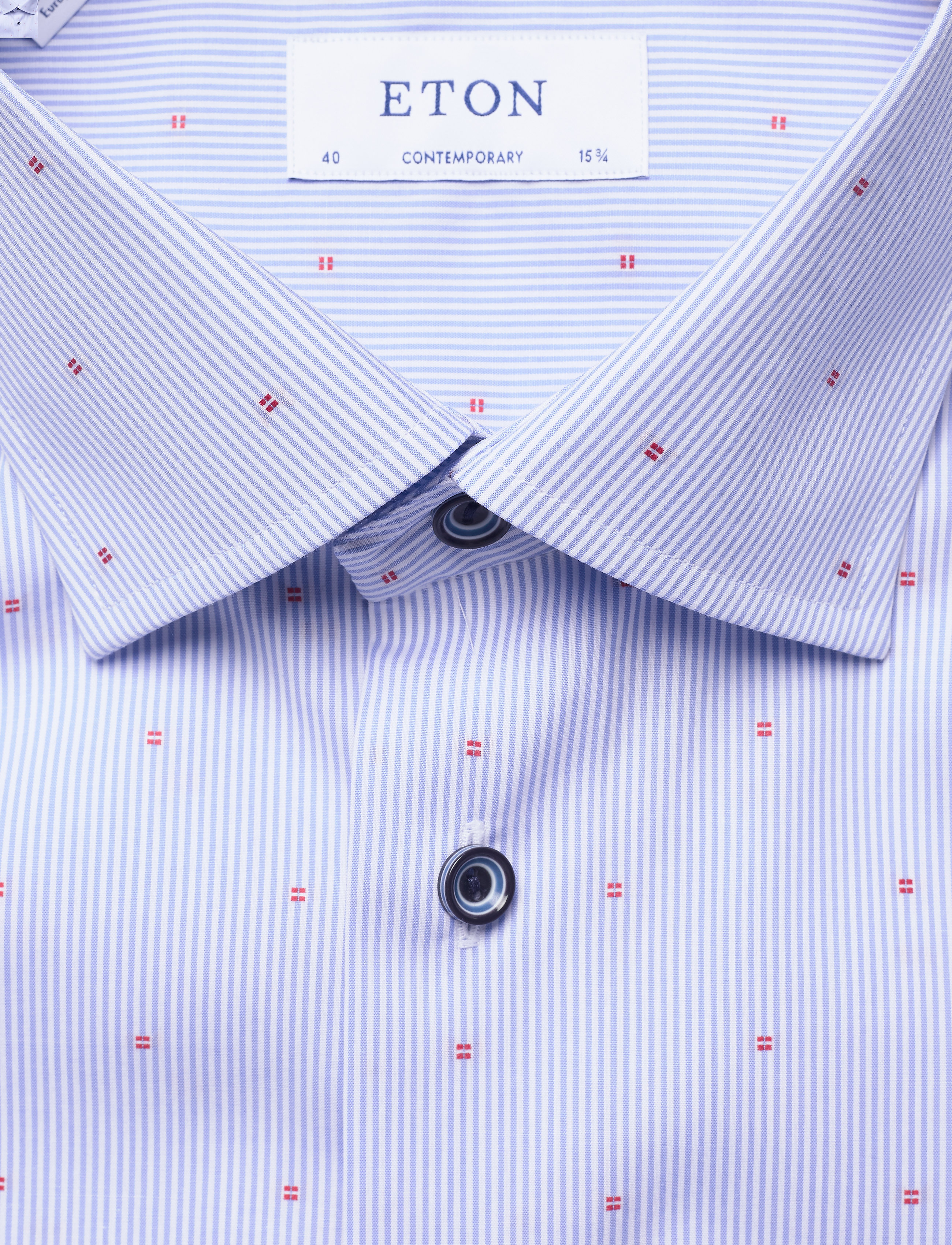 Eton - Contemporary fit Blue Signature Twill shirt - blue - 2