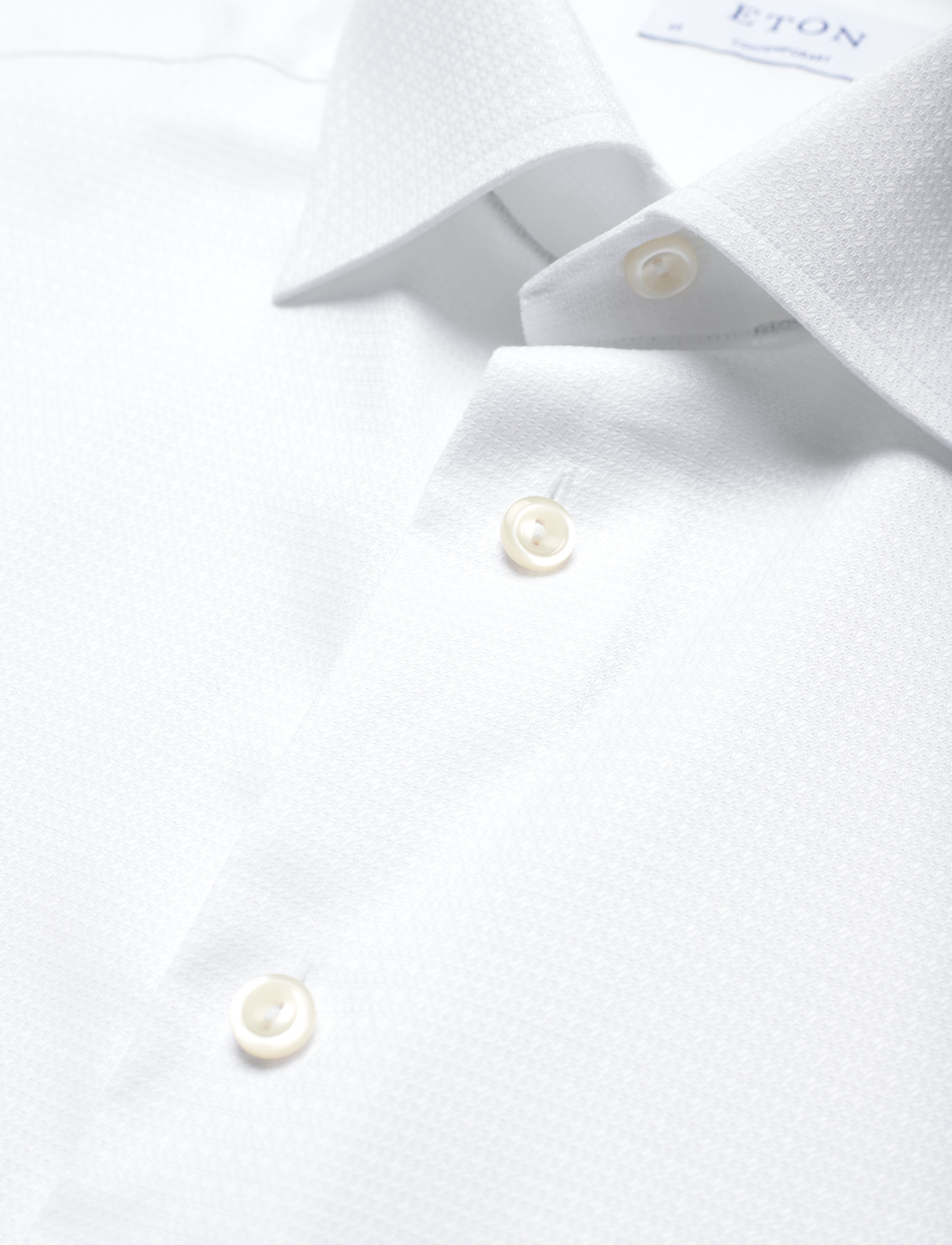Eton - Contemporary fit White Dobby shirt - white - 3