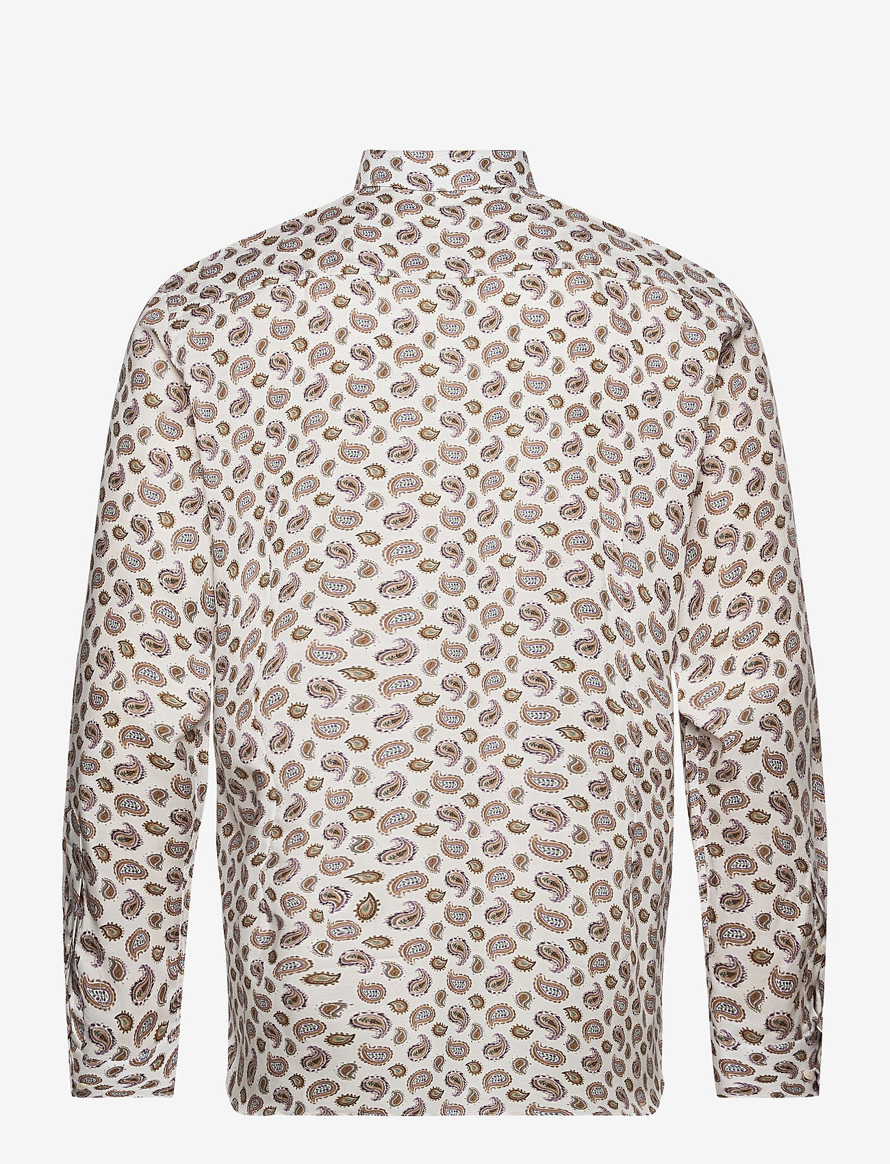 Eton - Contemporary fit Offwhite/Brown Signature Twill shirt - offwhite/brown - 1