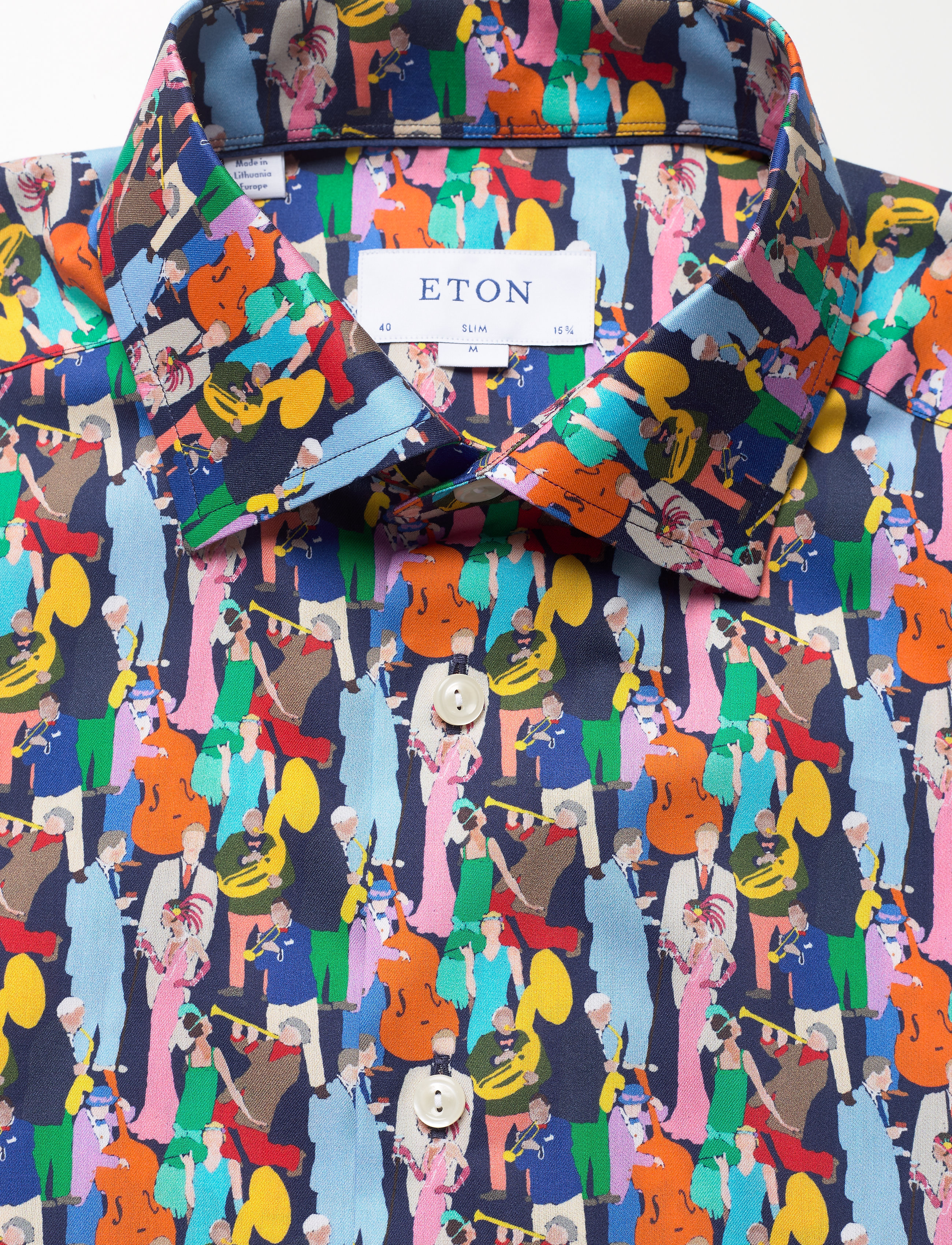 Eton - Slim fit Blue Signature Twill shirt - blue - 2