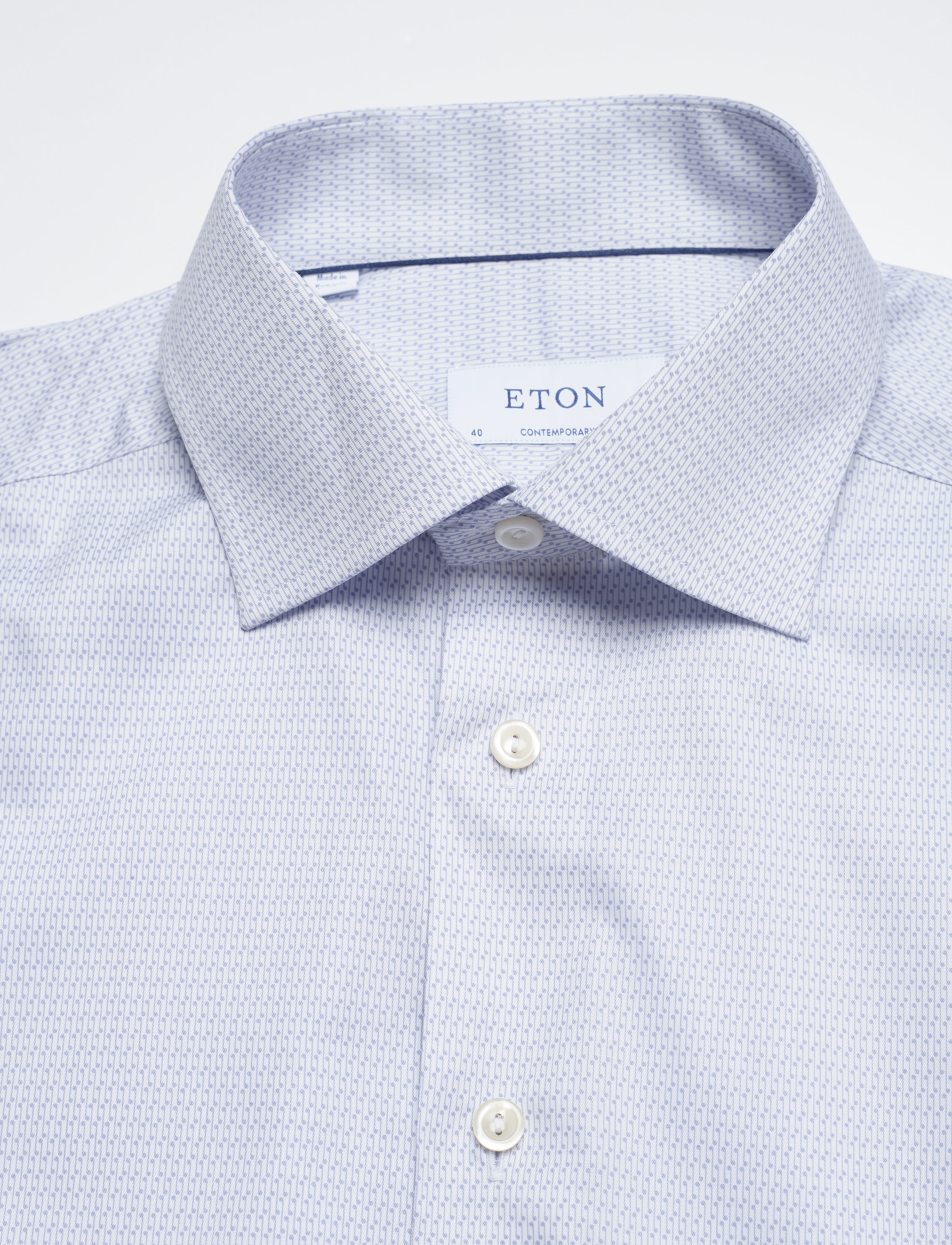 Eton - Contemporary fit Purple Lightweight Twill shirt - purple - 2