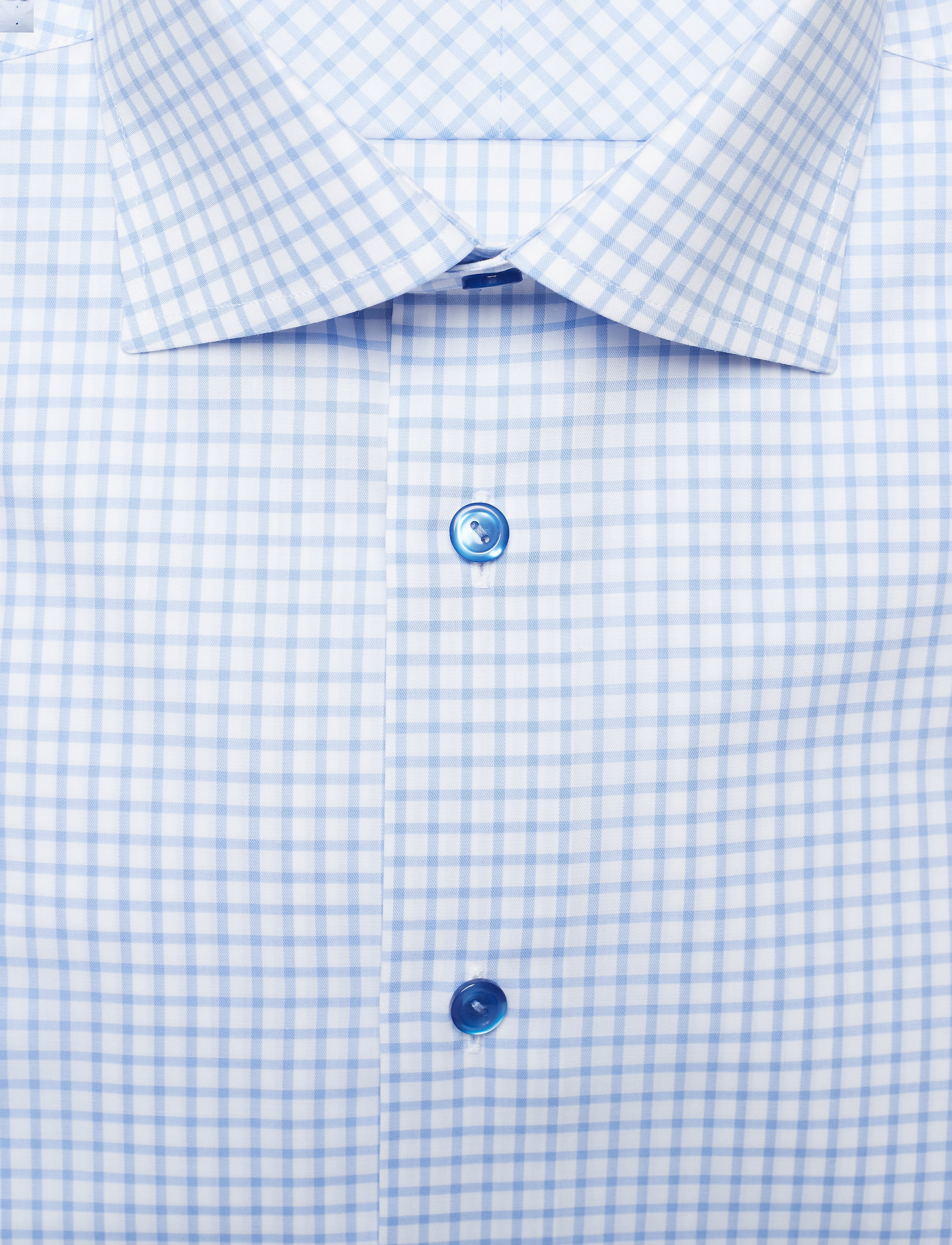 Eton - Contemporary fit Pink/Red Lightweight Twill shirt - blue - 2