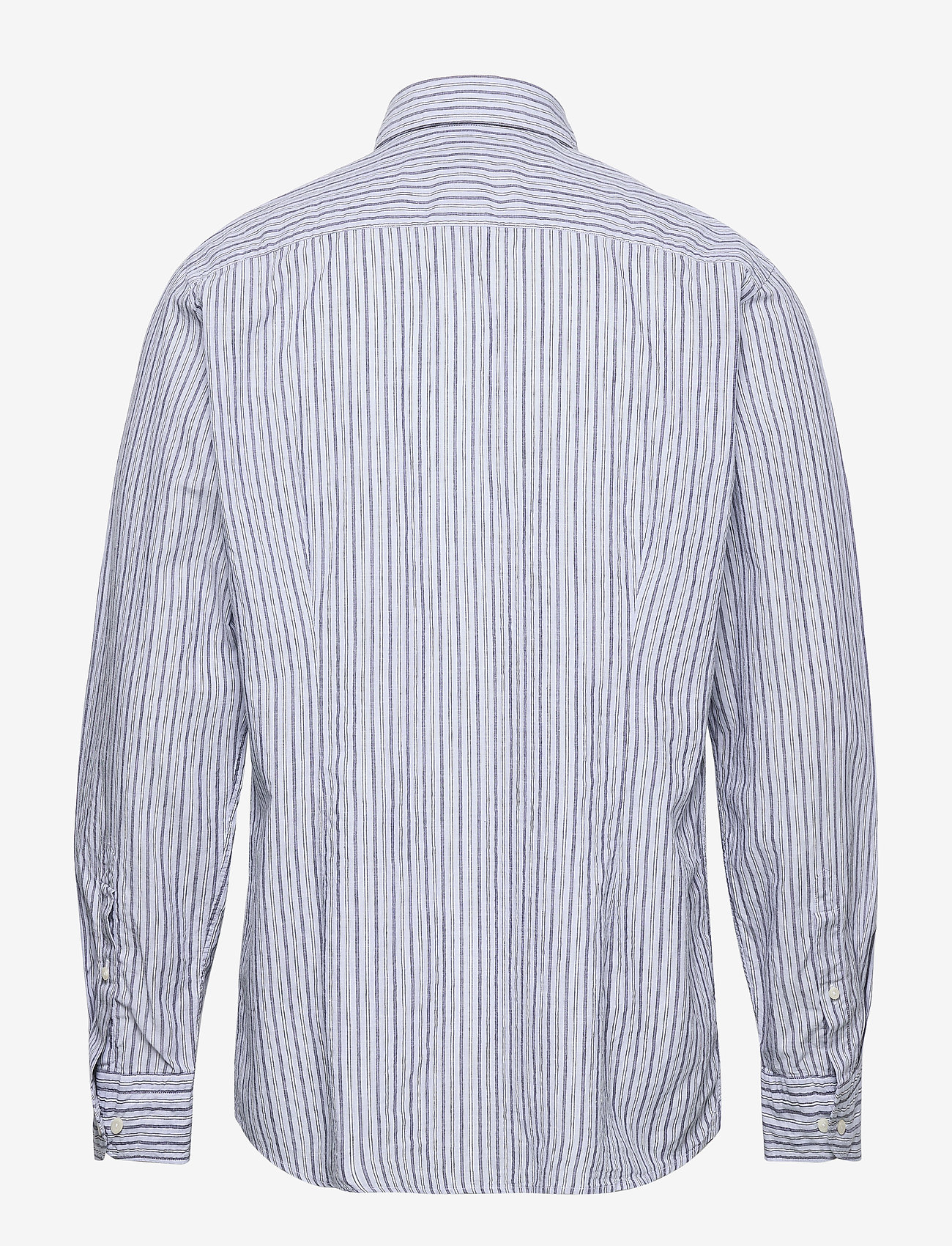 Eton - Contemporary fit Blue Cotton Linen Poplin shirt - blue - 1