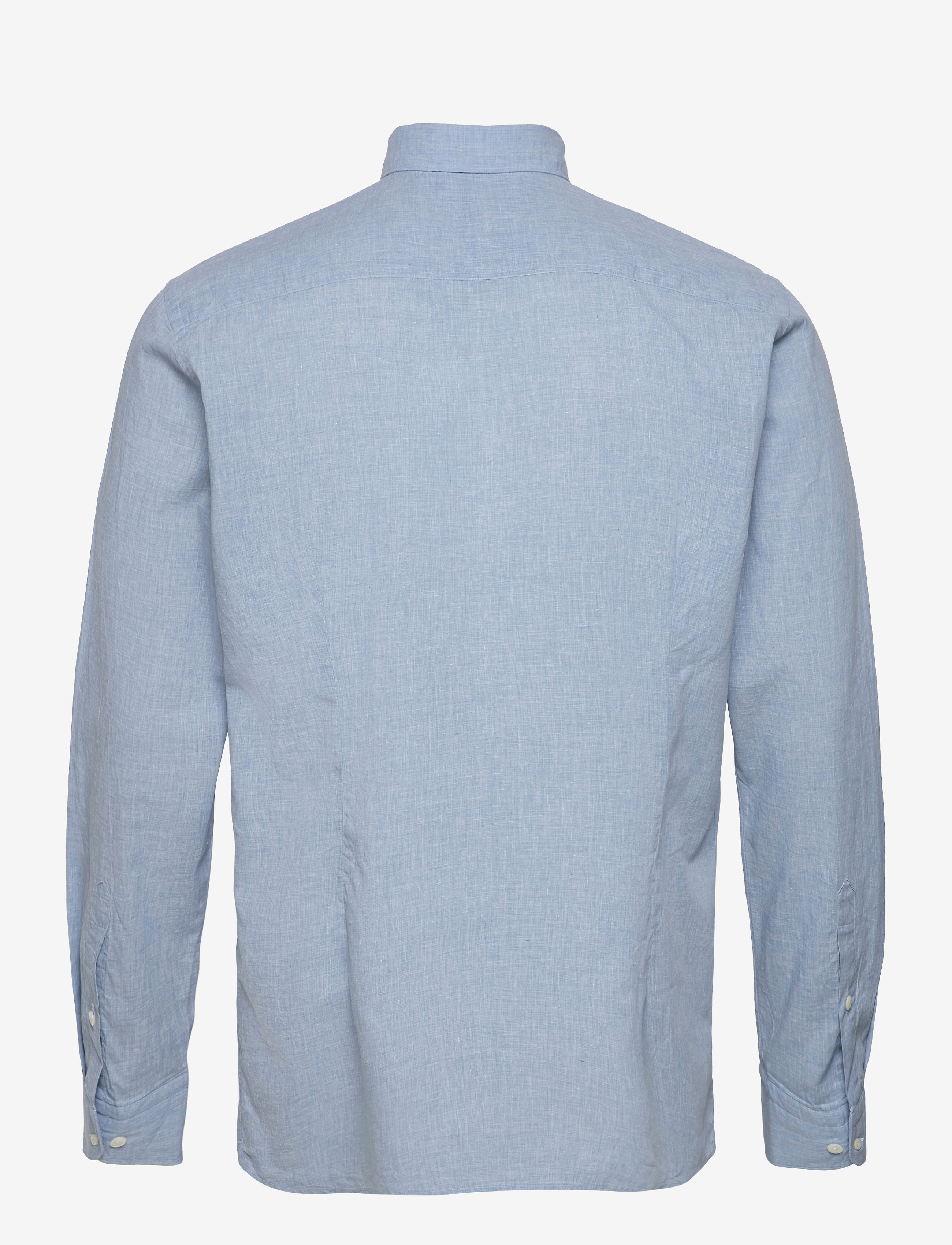 Eton - Contemporary fit Blue Cotton Linen Poplin shirt - blue - 1