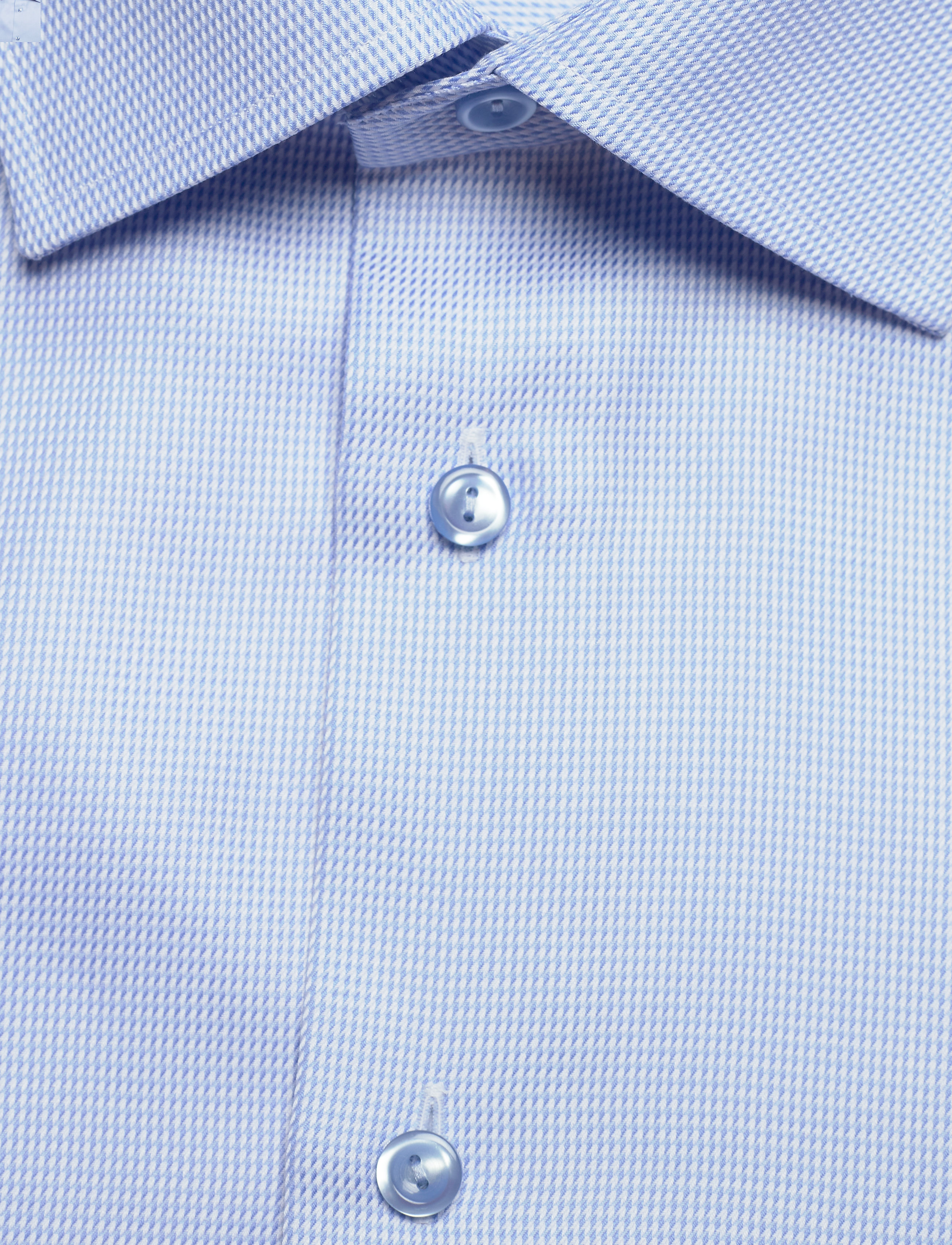 Eton - Contemporary fit Blue Textured Twill shirt - blue - 2