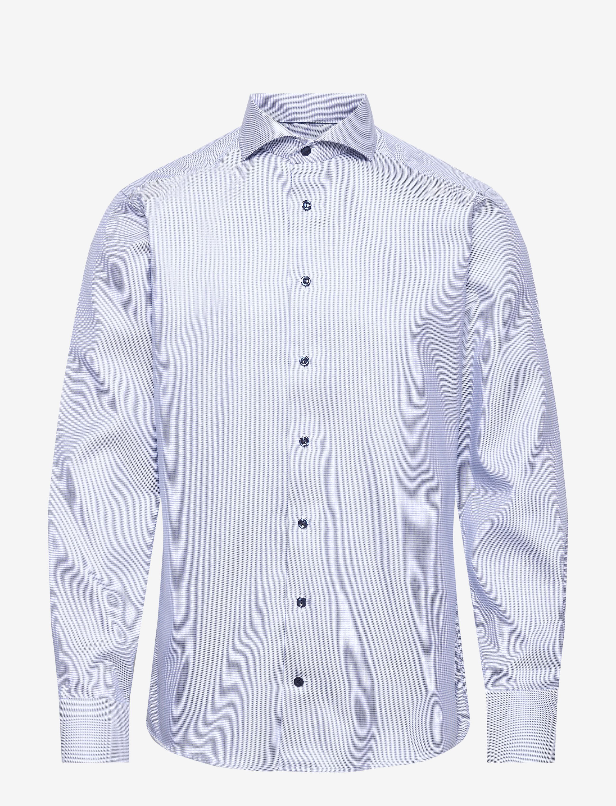 Eton - Slim fit Blue Textured Twill shirt - blue - 0