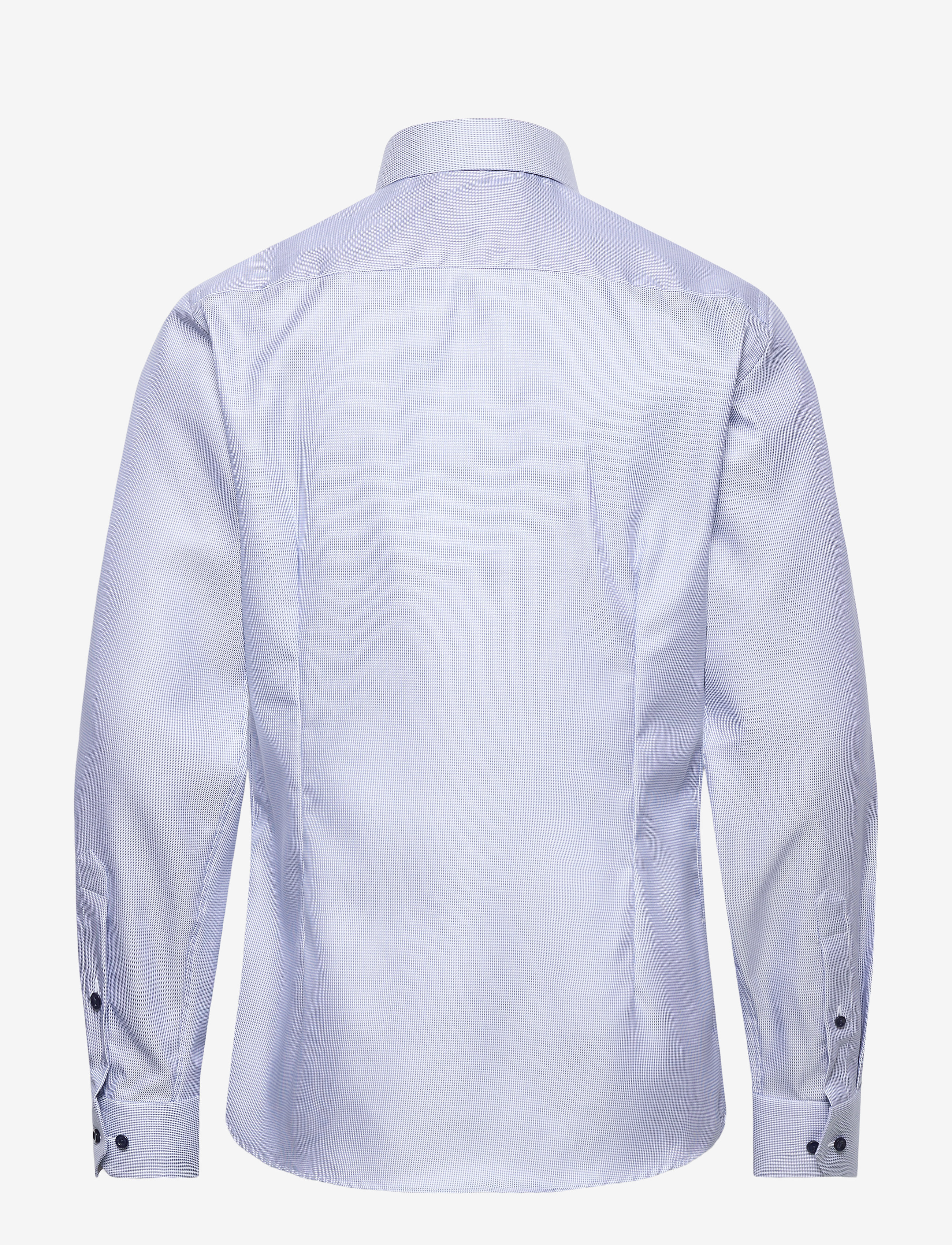 Eton - Slim fit Blue Textured Twill shirt - blue - 1