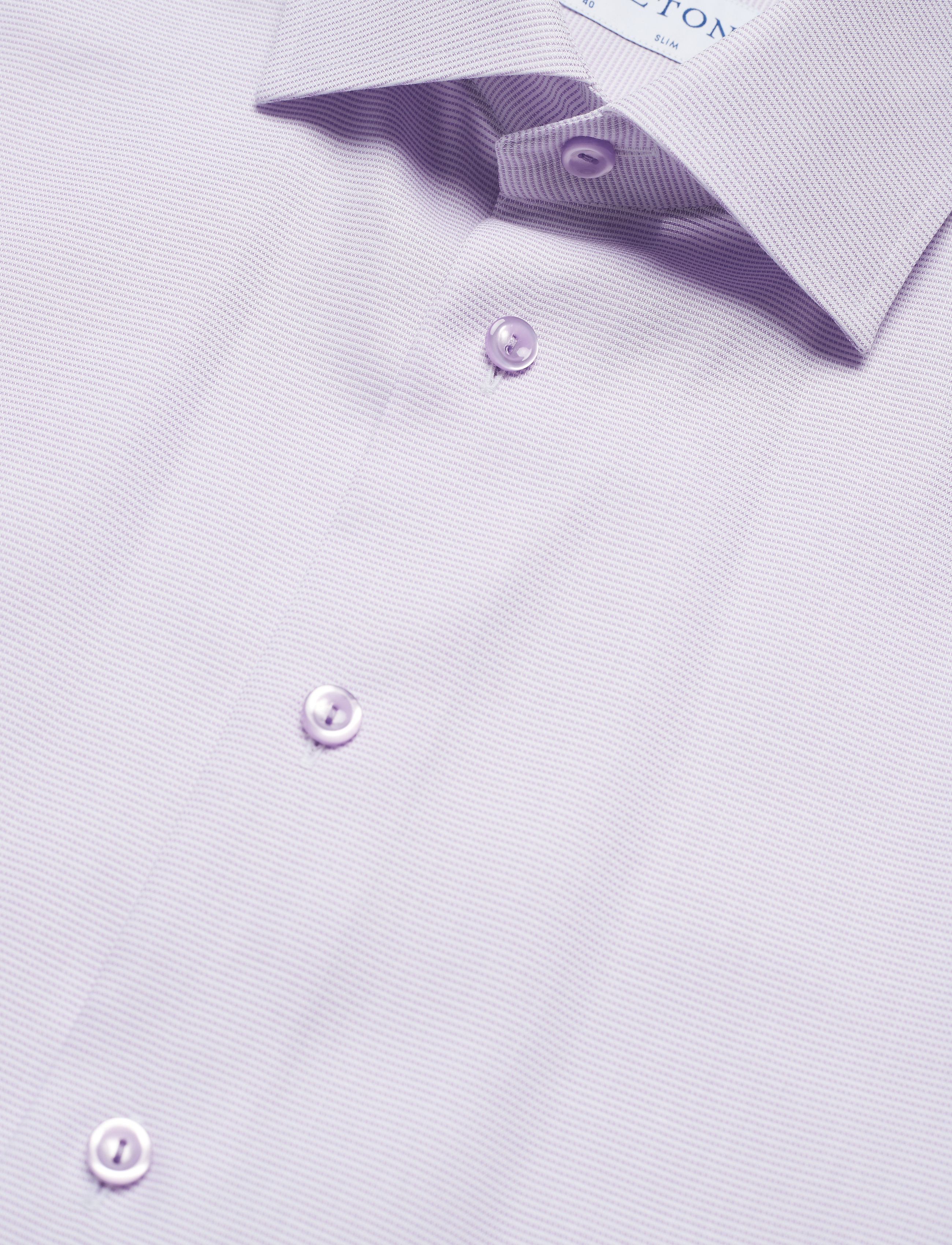 Eton - Slim fit Blue Twill shirt - purple - 3