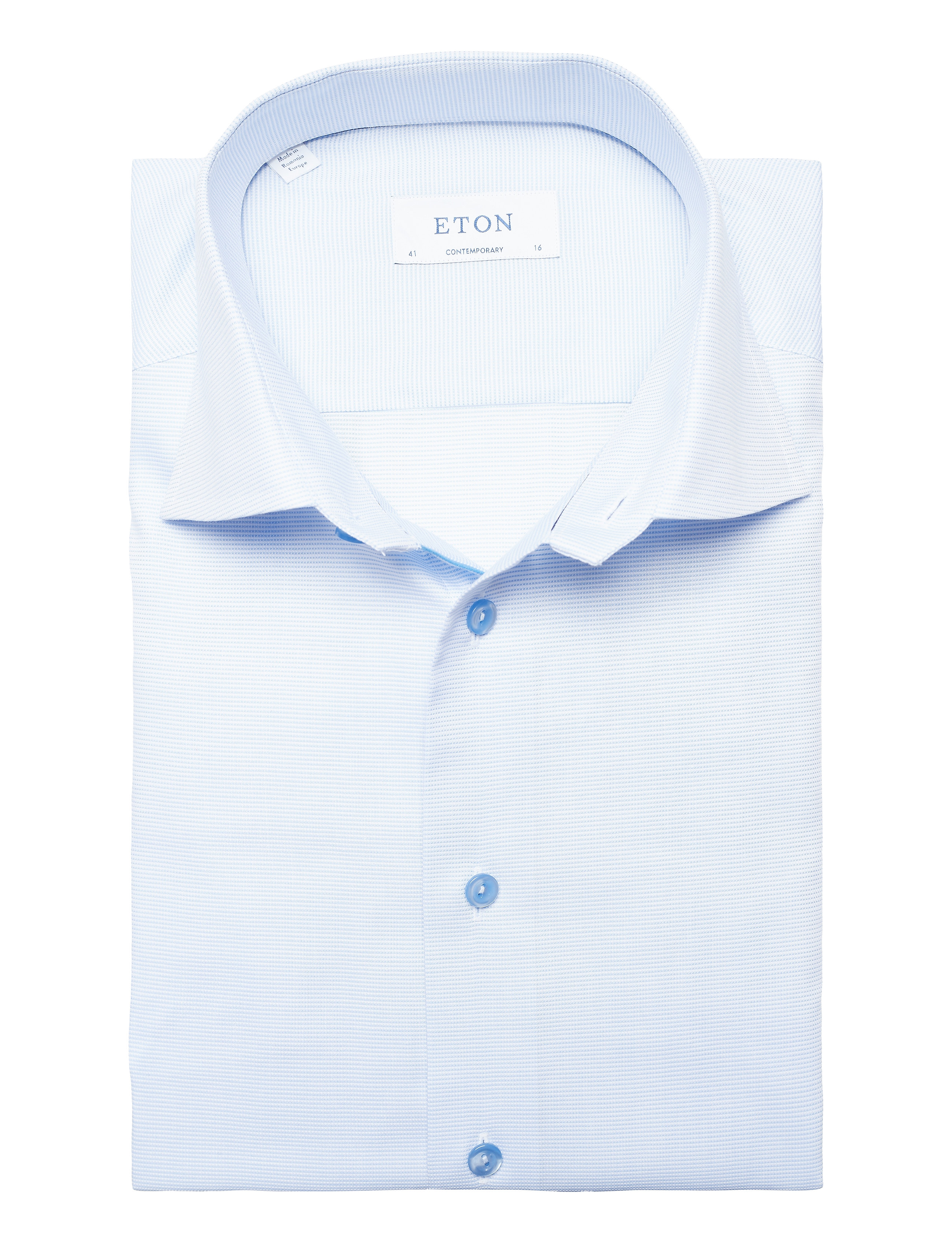Eton - Men's shirt: Business  Twill - blue - 4