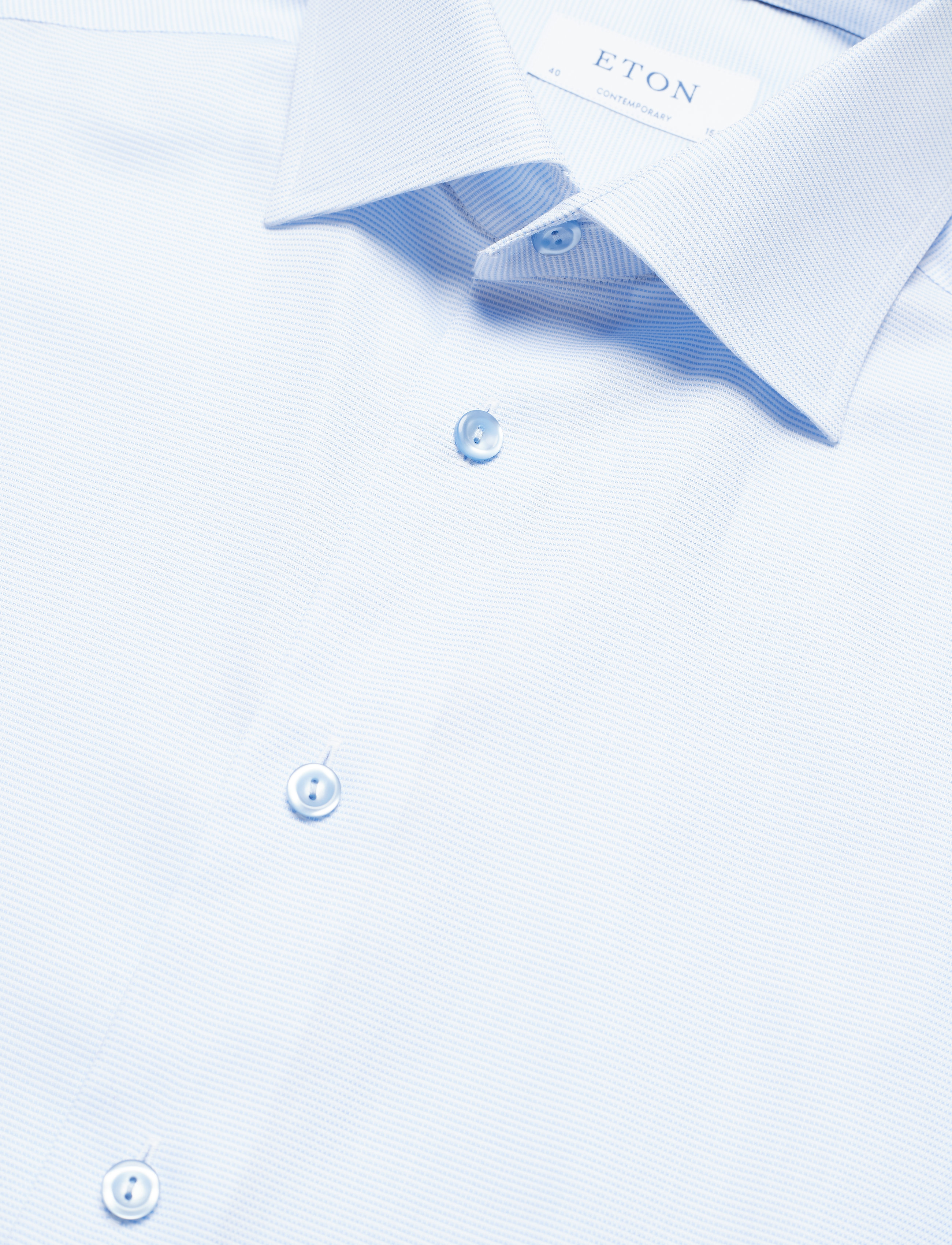 Eton - Men's shirt: Business  Twill - blue - 3