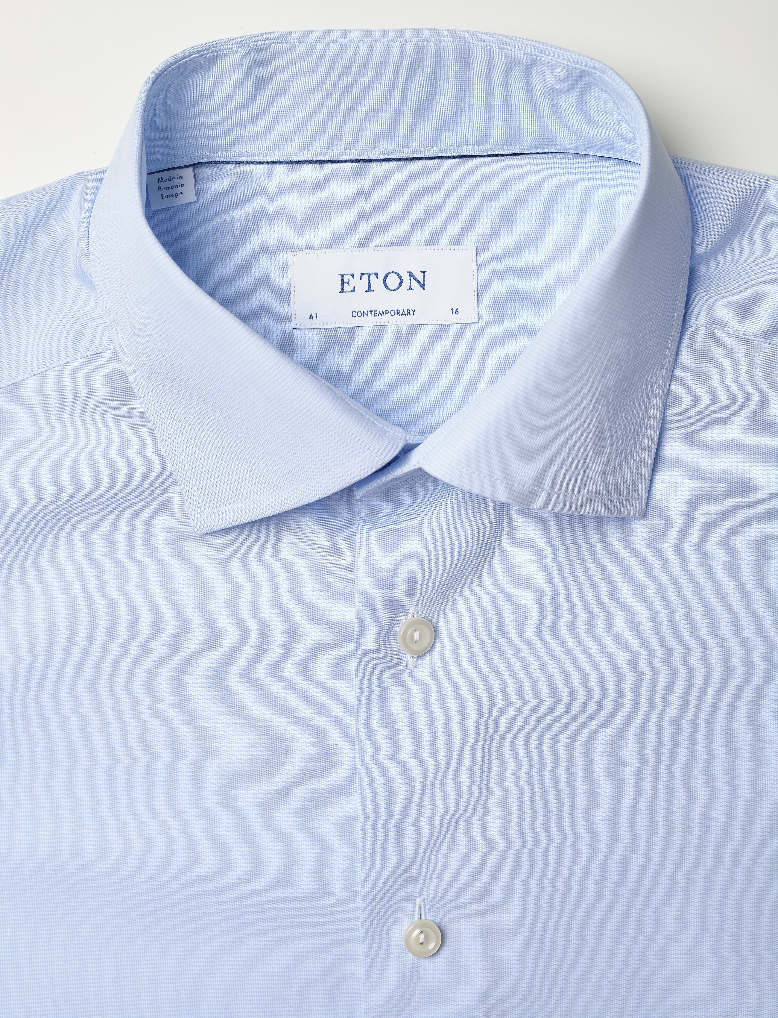 Eton - Contemporary fit Business Poplin Shirt - blue - 2