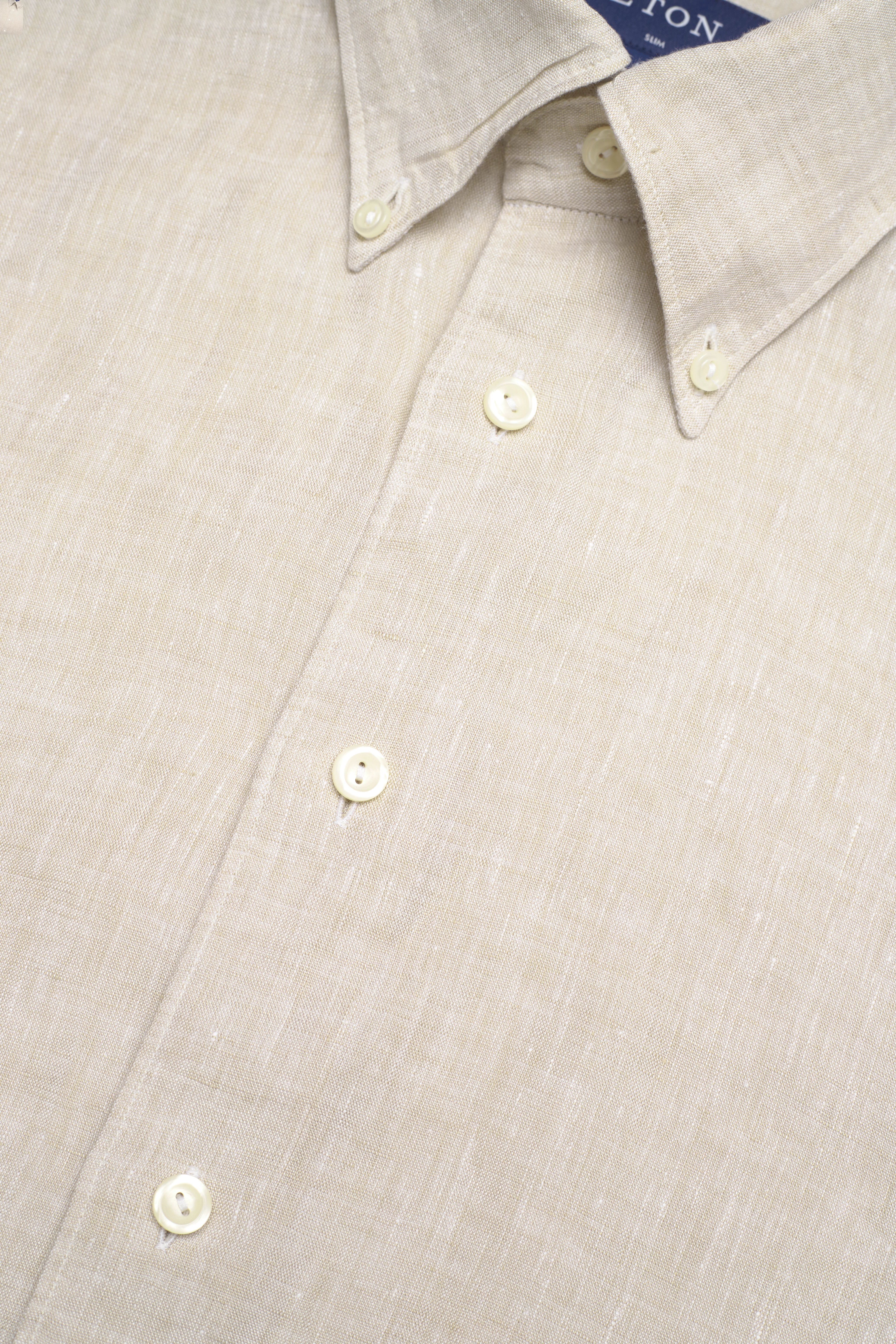 Eton - Men's shirt: Casual  Linen - light grey - 3