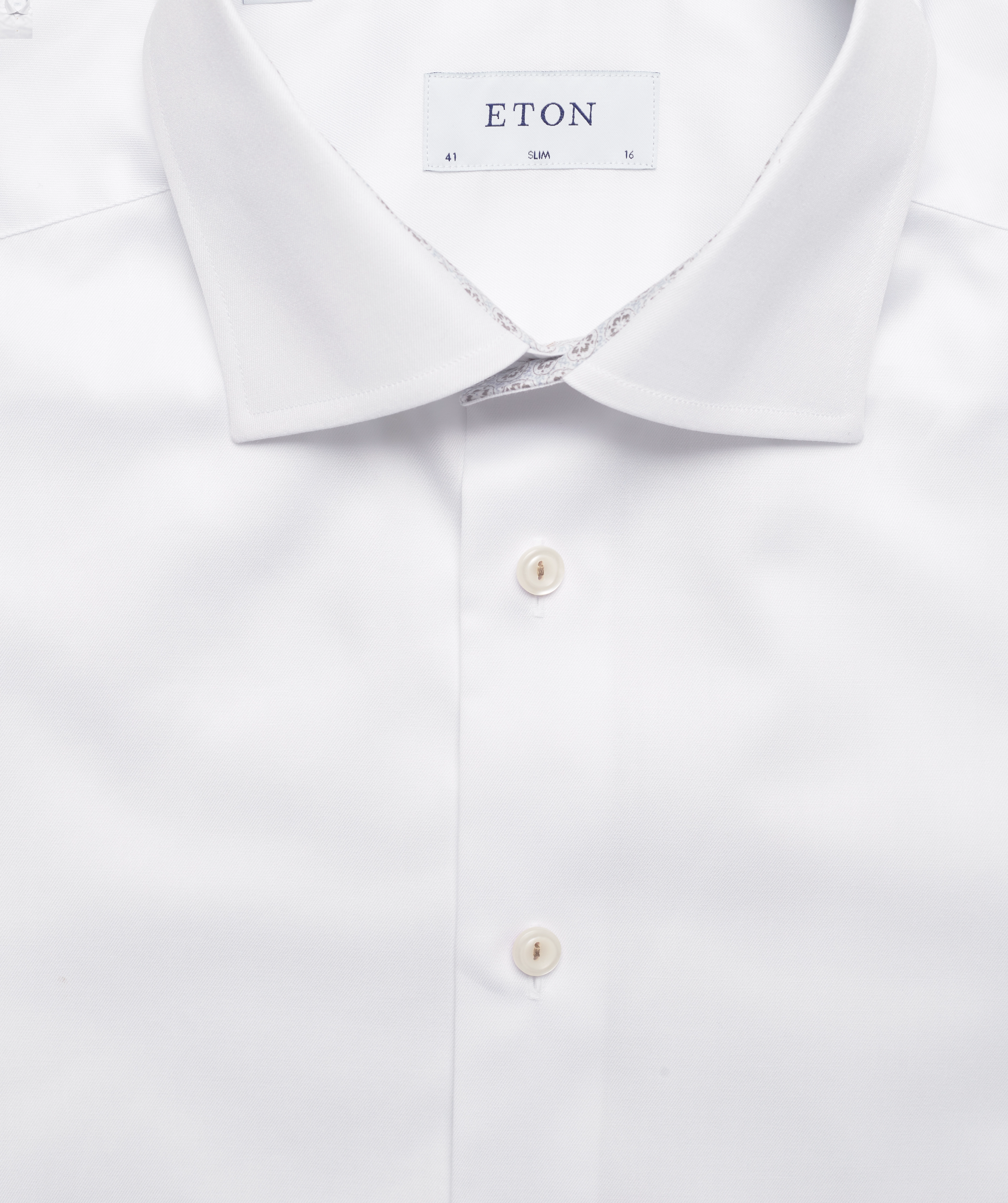 Eton - Men's shirt: Business  Signature Twill - white - 5