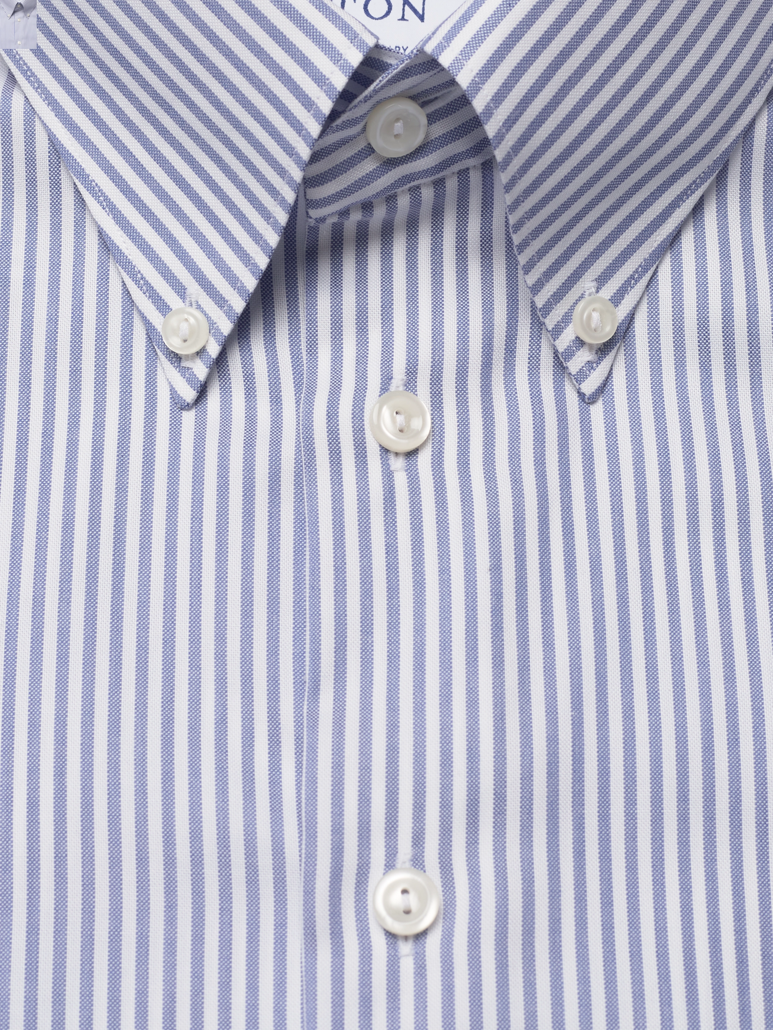 Eton - Men's shirt: Business Casual  Fine Oxford - mid blue - 5