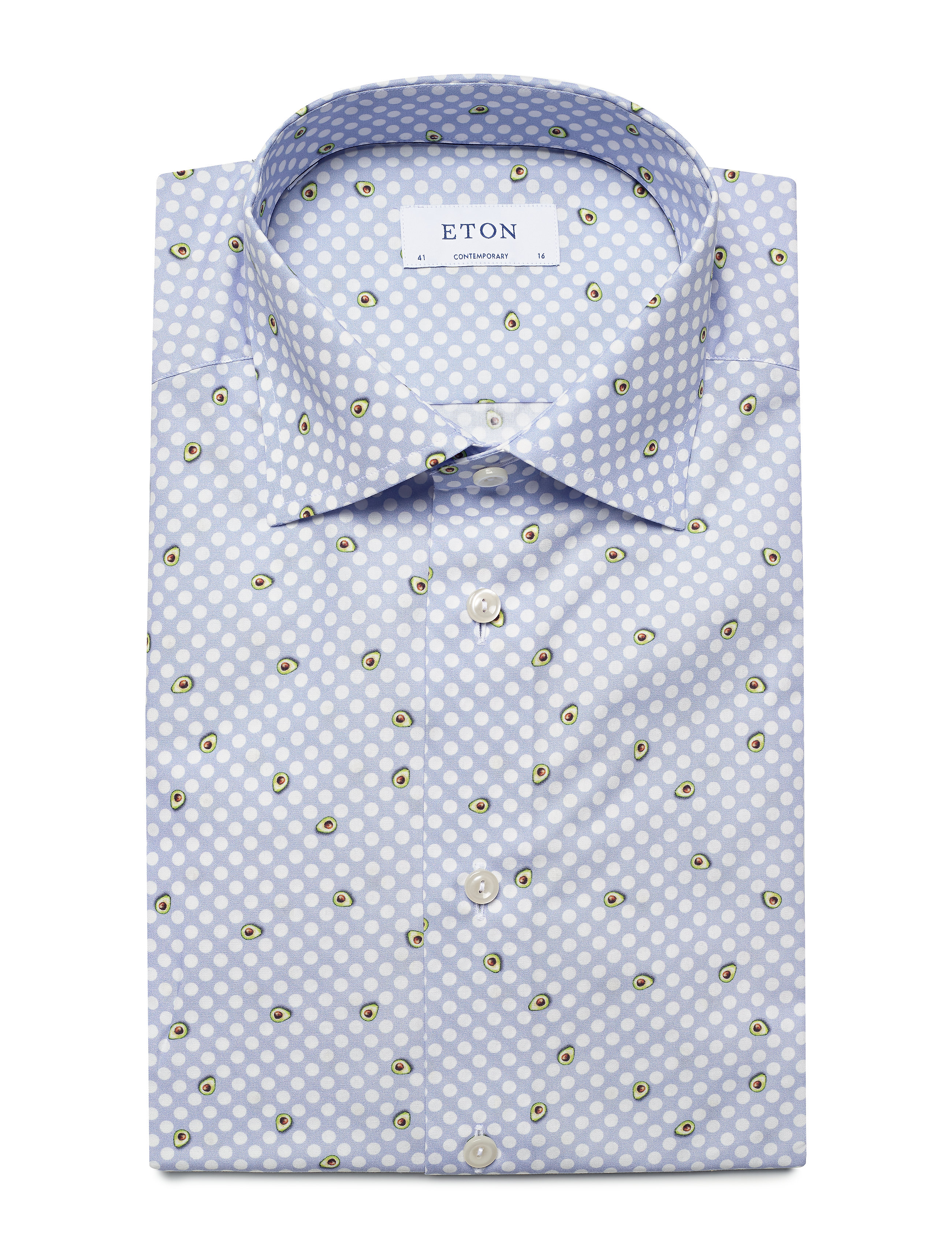 Eton - Soft striped twill shirt - blue - 4