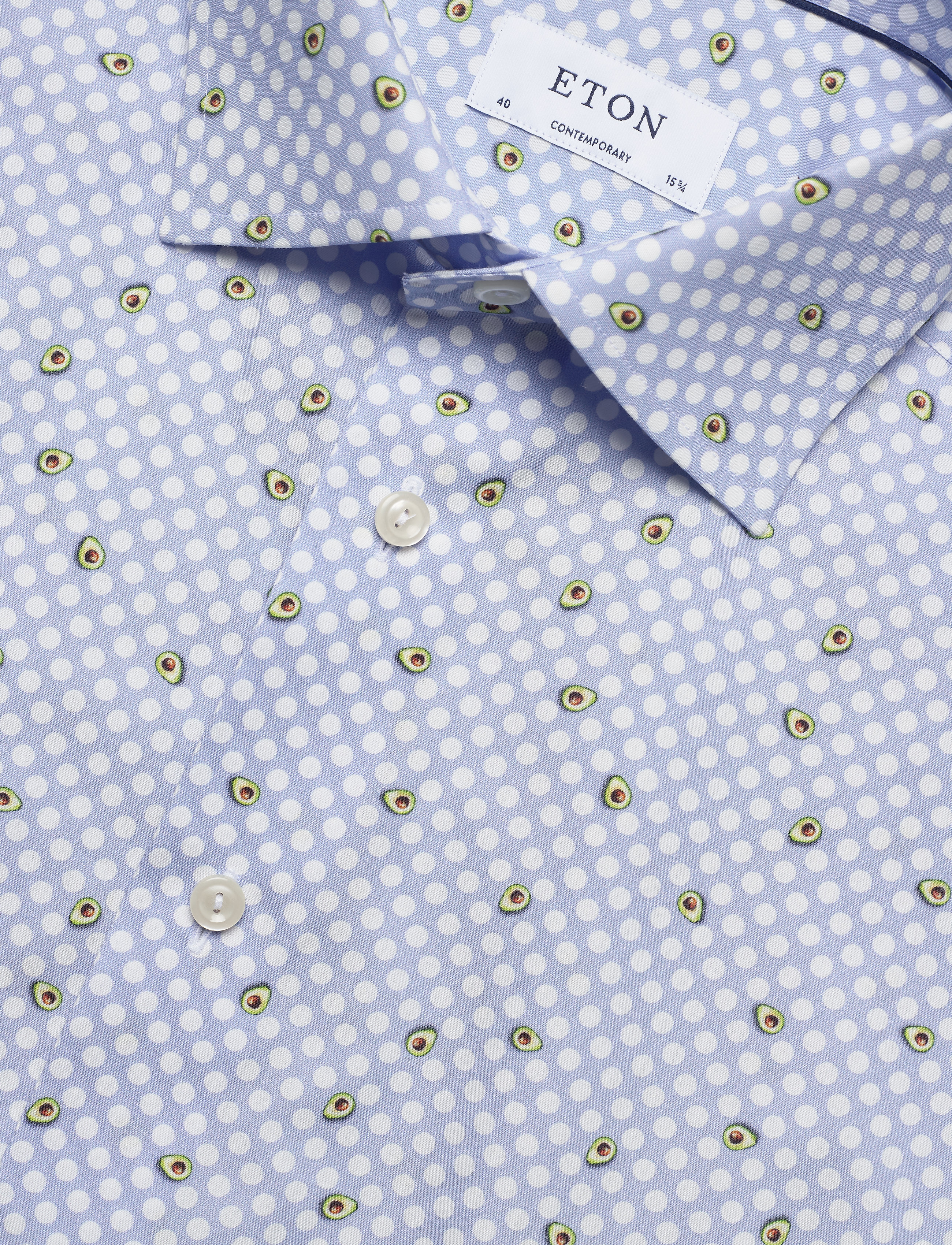 Eton - Soft striped twill shirt - blue - 3
