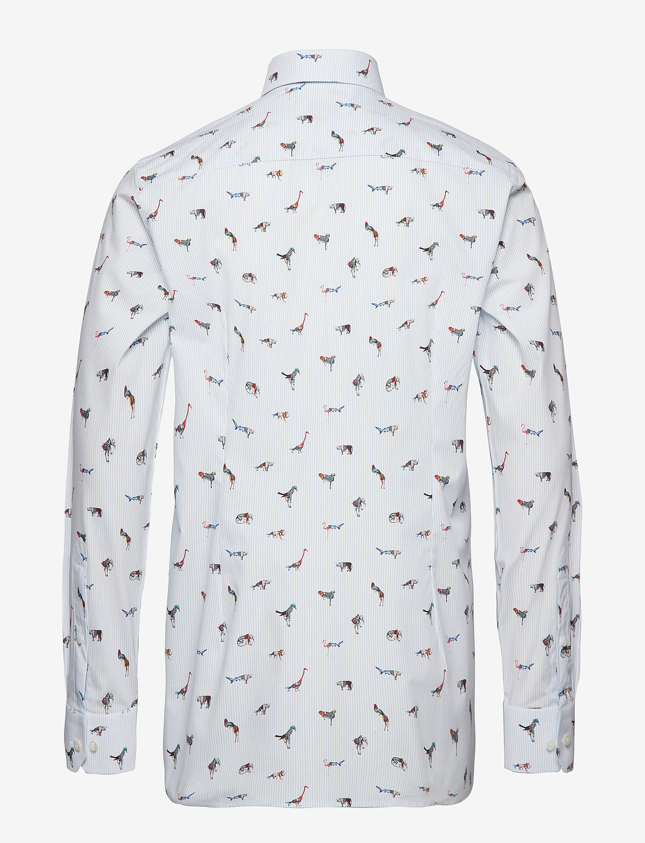 Eton - Striped Animal Print Shirt - Contemporary fit - blue - 1