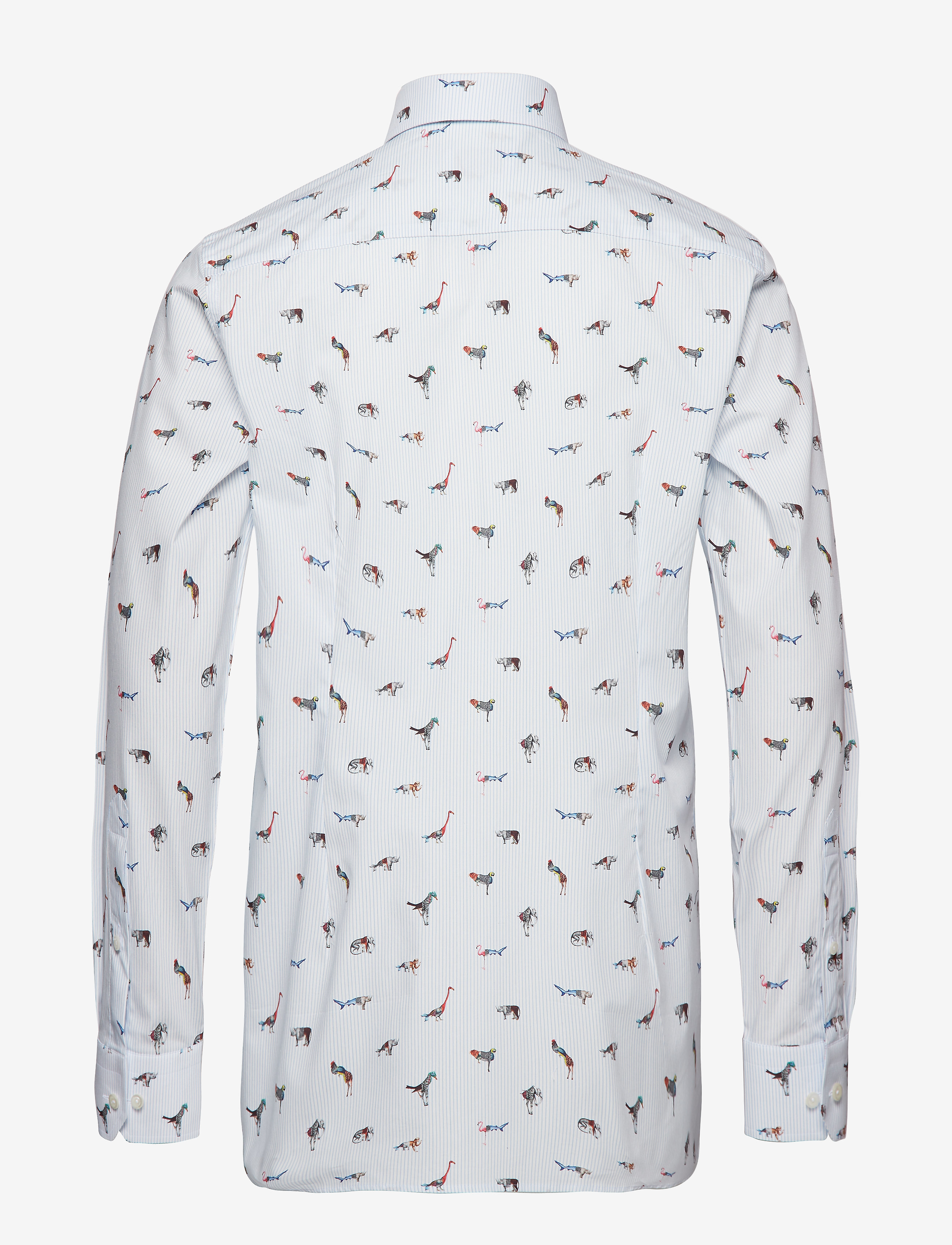 Eton - Striped Animal Print Shirt - Contemporary fit - blue - 1