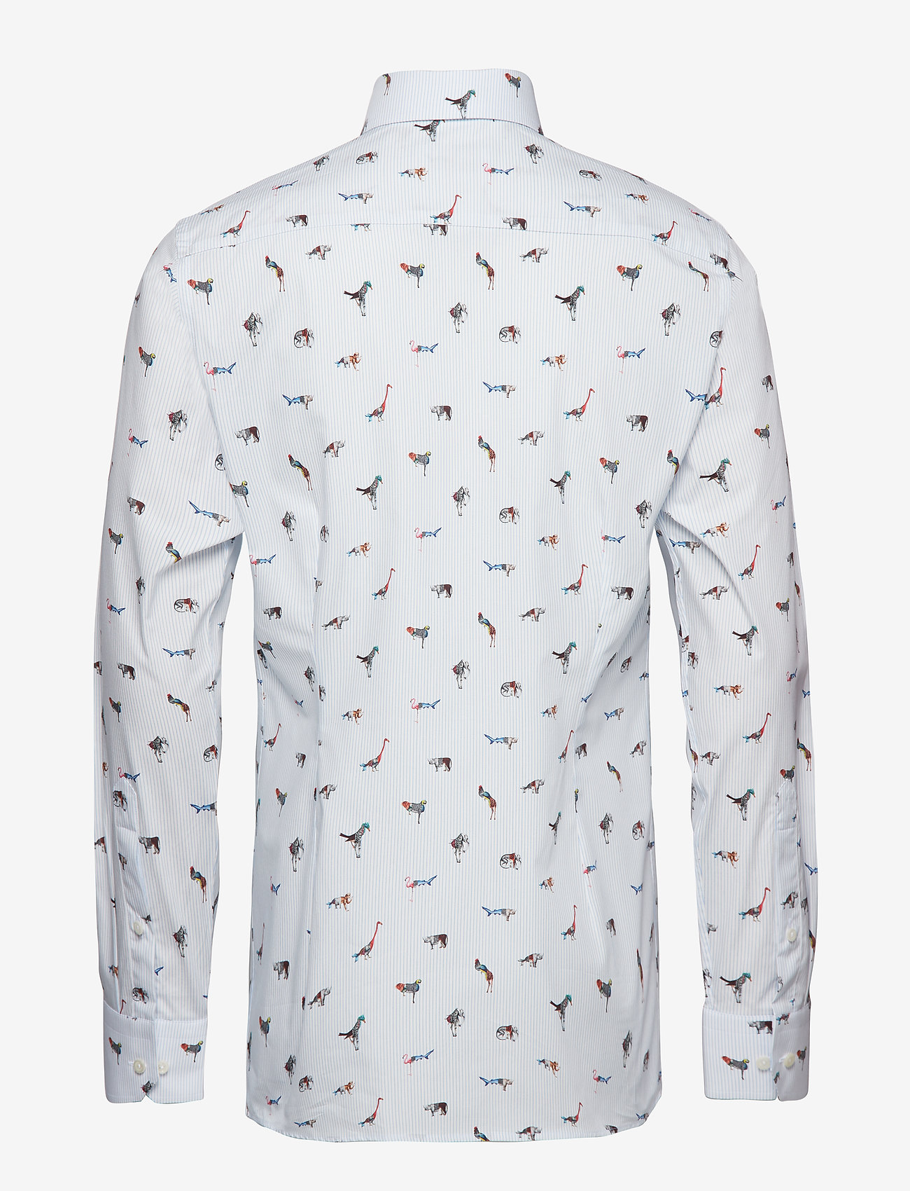 Eton - Striped Animal Print Shirt - blue - 1