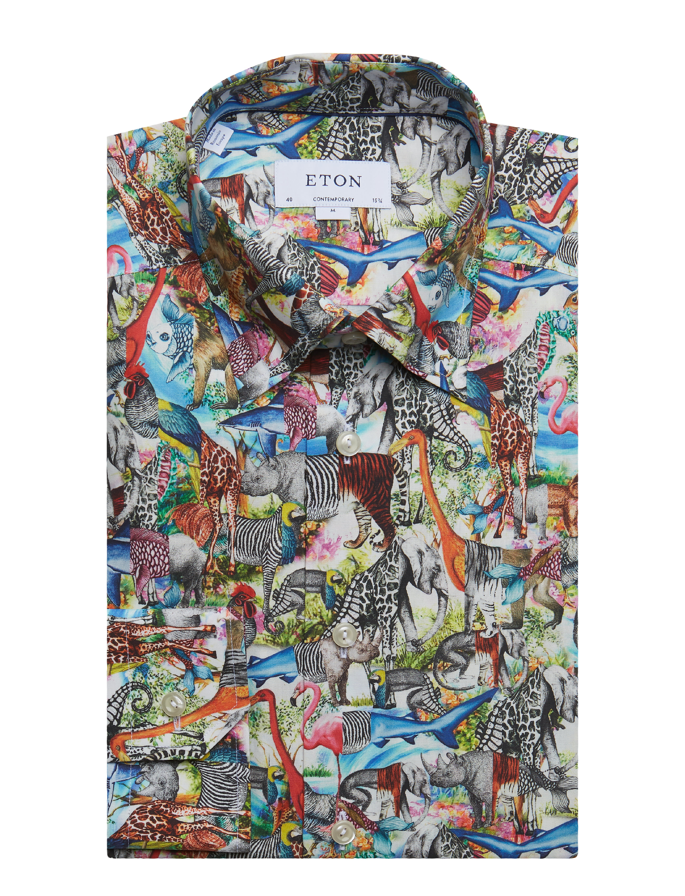 Eton - Animal Print Shirt - Contemporary fit - pink/red - 3