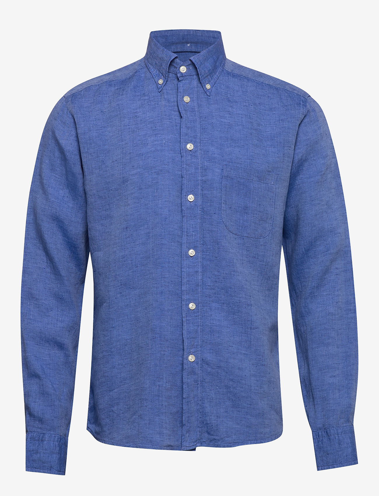 Eton - Button down linen shirt - blue - 0